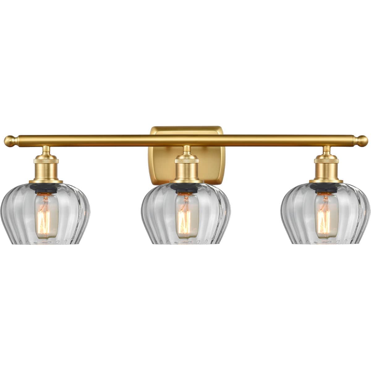 Innovations Lighting 516-3W-SG-G92-LED Ballston Fenton Bathroom Vanity Light Satin Gold