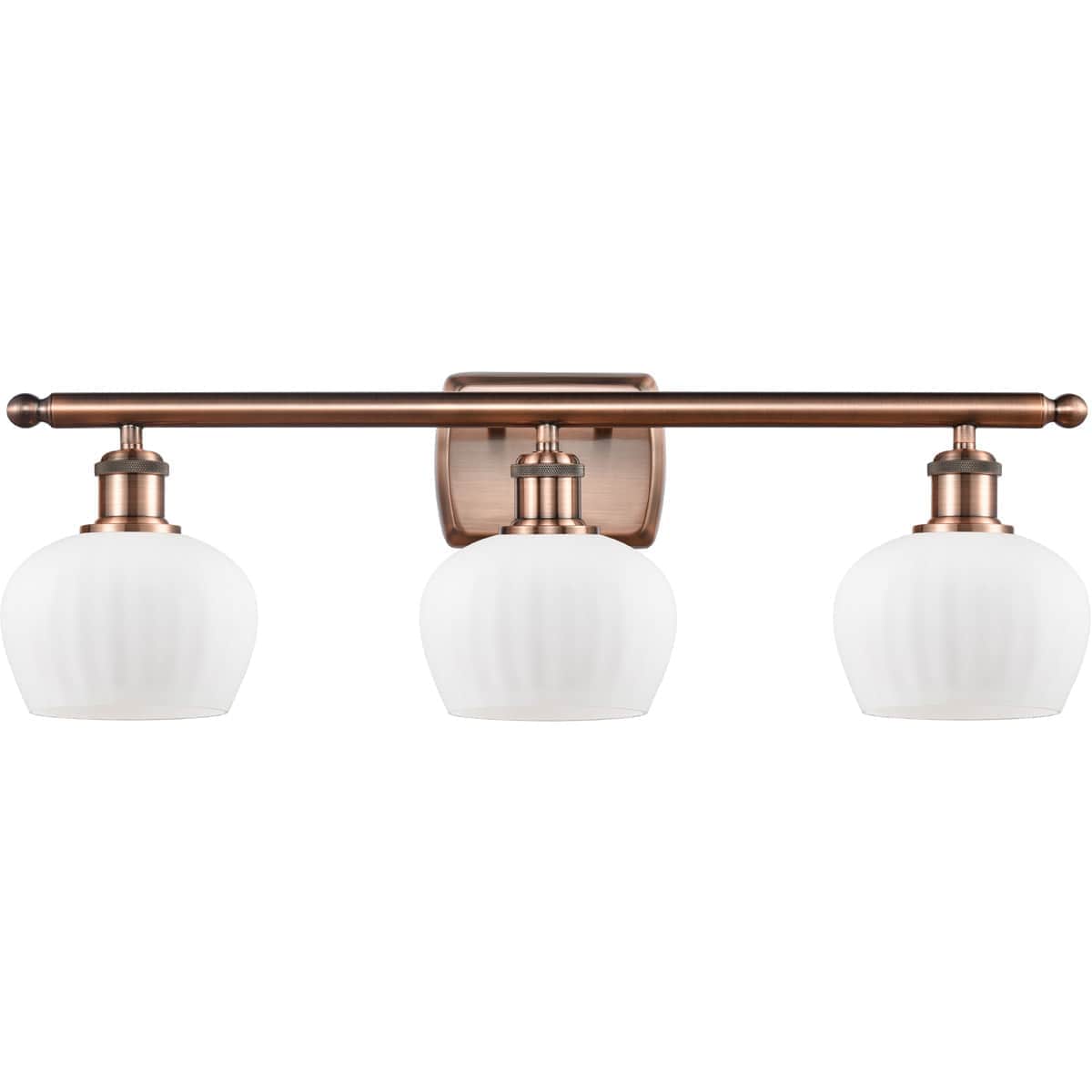 Innovations Lighting 516-3W-AC-G91-LED Ballston Fenton Bathroom Vanity Light Antique Copper