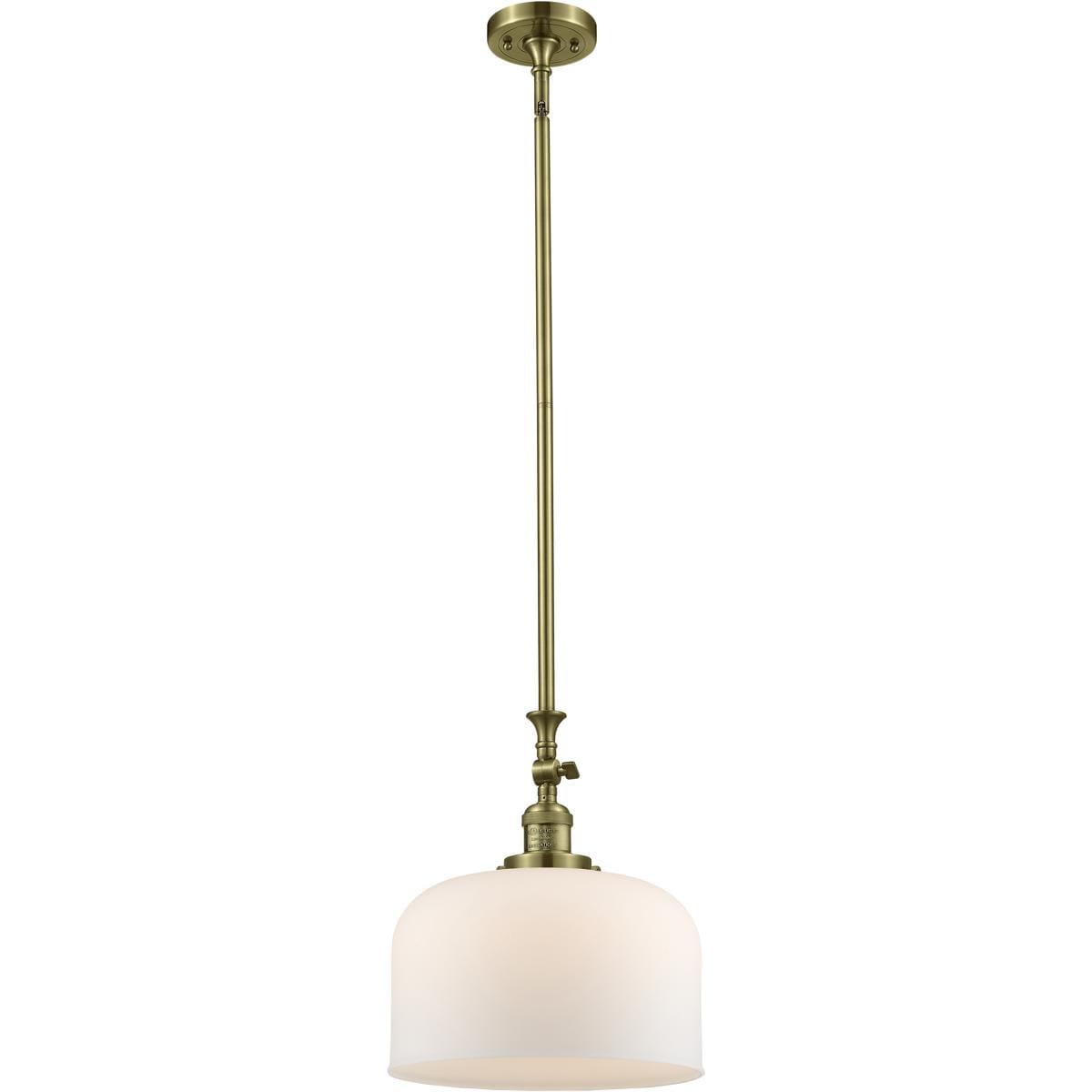 Innovations Lighting 206-AB-G71-L Franklin Restoration Bell Mini Pendant Antique Brass