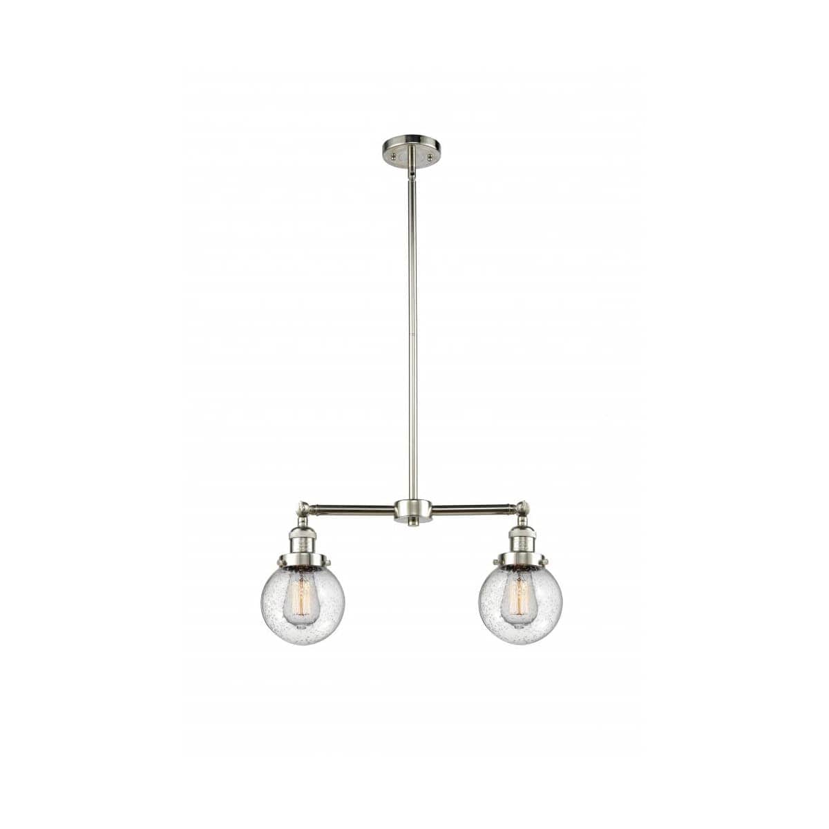 Innovations Lighting 209-PN-G204-6-LED Franklin Restoration Beacon Chandelier Polished Nickel