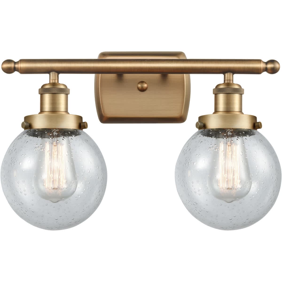 Innovations Lighting 916-2W-BB-G204-6-LED Ballston Beacon Bathroom Vanity Light Brushed Brass