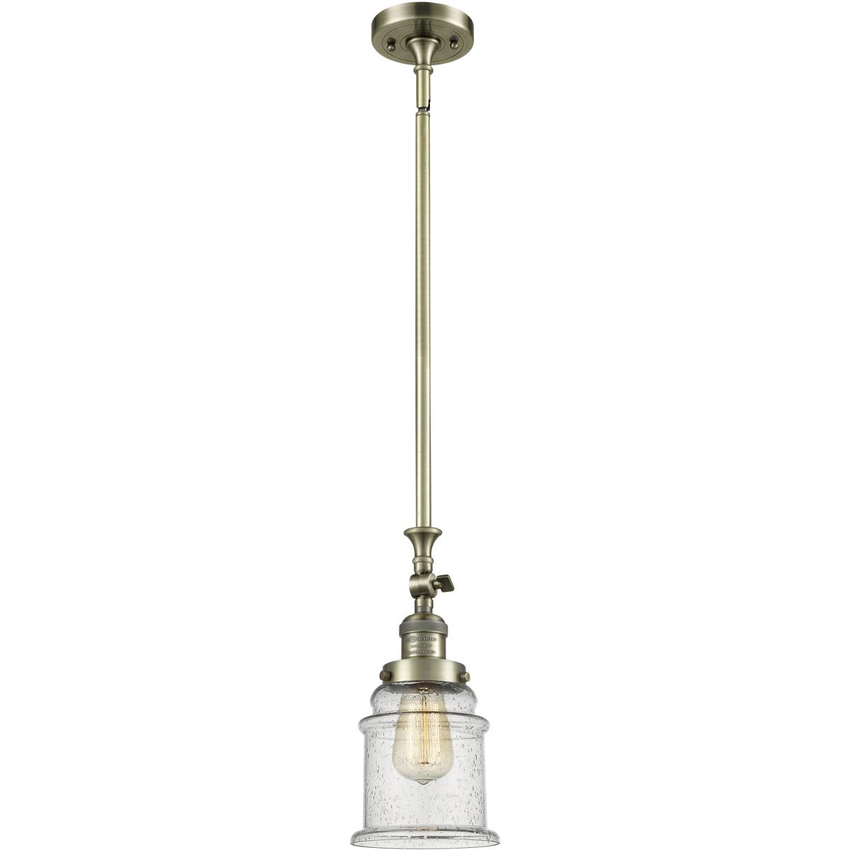 Innovations Lighting 206-AB-G184-LED Franklin Restoration Canton Mini Pendant Antique Brass