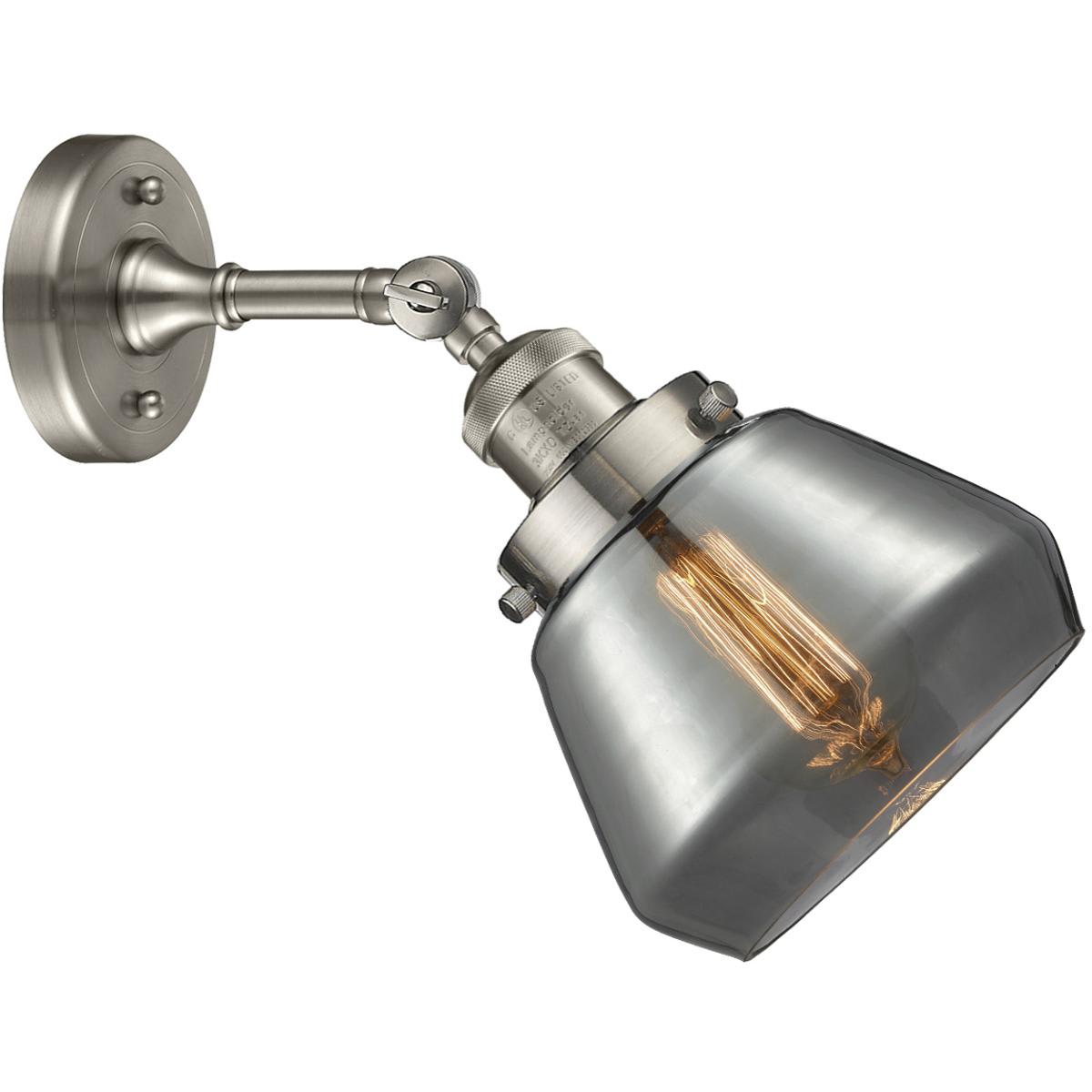 Innovations Lighting 203-SN-G173 Franklin Restoration Fulton Wall Sconce Brushed Satin Nickel