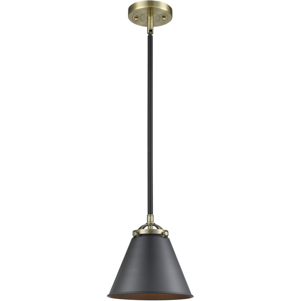 Innovations Lighting 284-1S-BAB-M13-BK Nouveau Appalachian Mini Pendant Black Antique Brass
