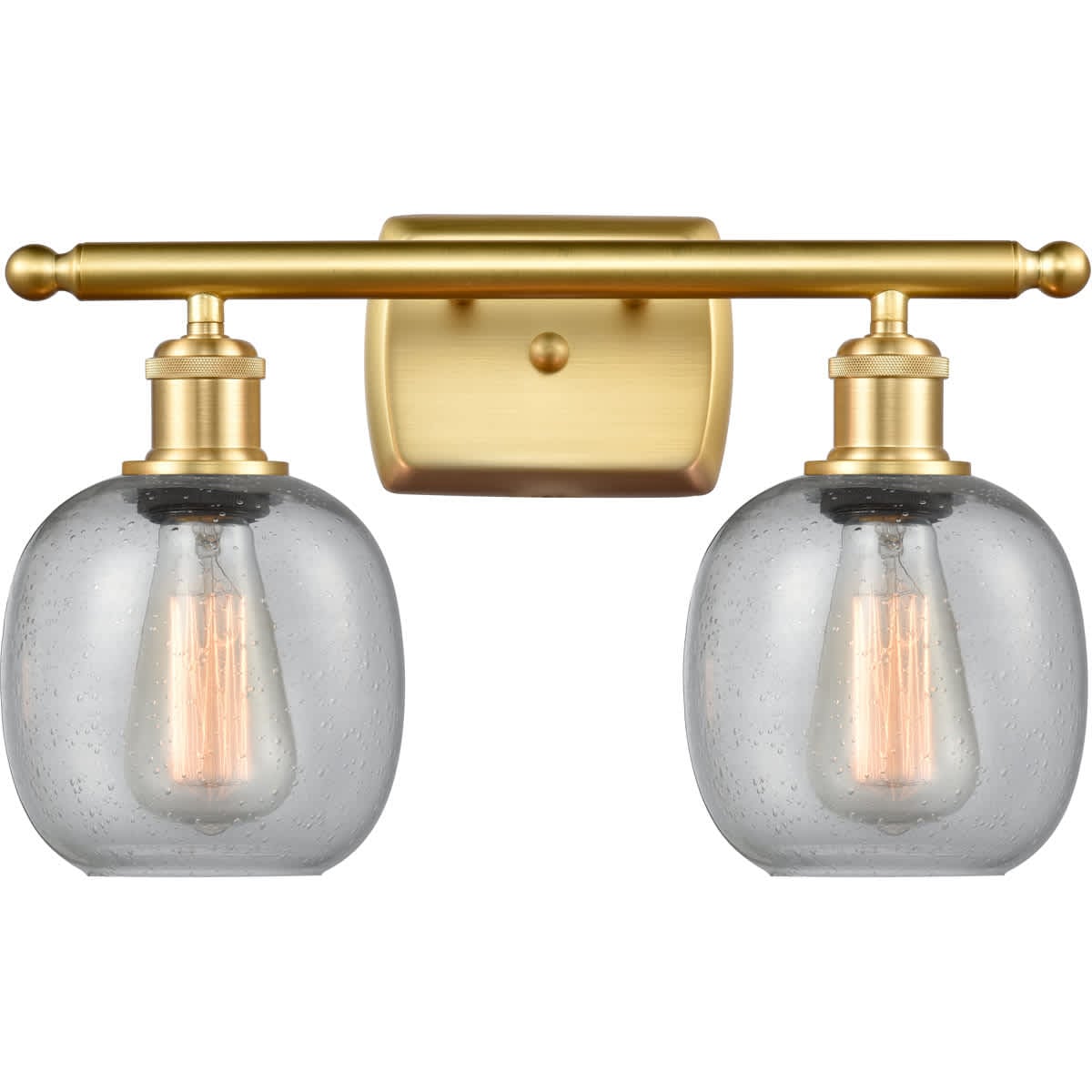 Innovations Lighting 516-2W-SG-G104-LED Ballston Belfast Bathroom Vanity Light Satin Gold