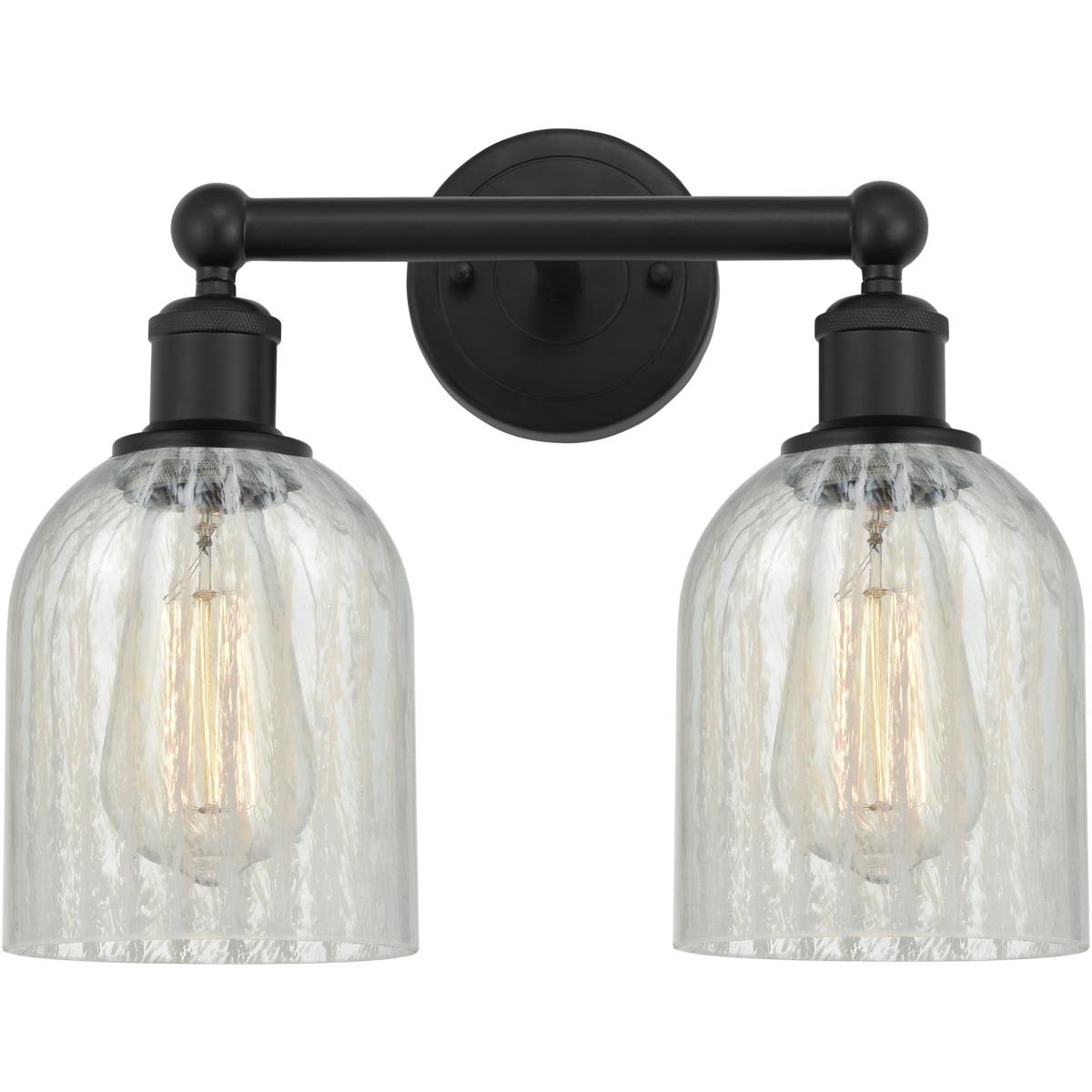 Innovations Lighting 616-2W-BK-G2511 Edison Caledonia Bathroom Vanity Light Matte Black
