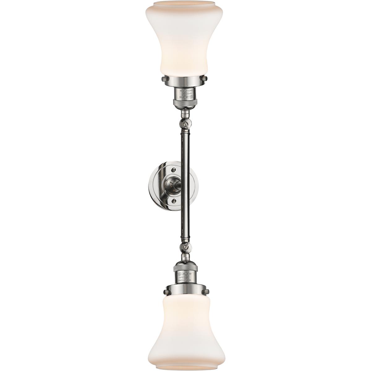 Innovations Lighting 208-PN-G191 Franklin Restoration Bellmont Bathroom Vanity Light Polished Nickel