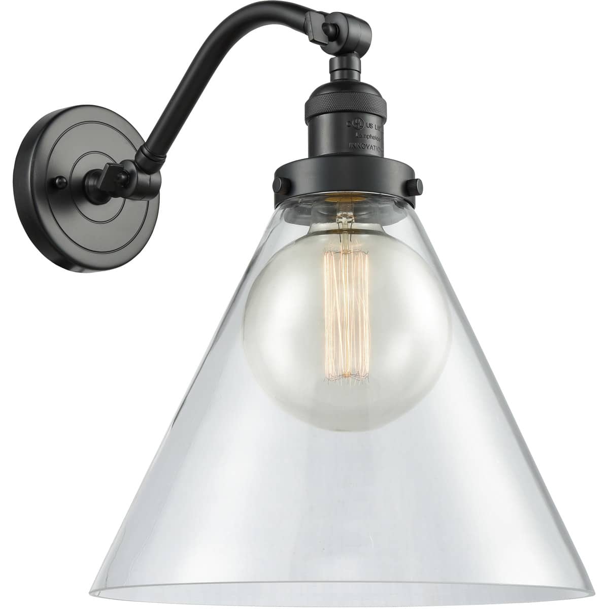 Innovations Lighting 515-1W-OB-G42-L-LED Franklin Restoration X-Large Cone Wall Sconce