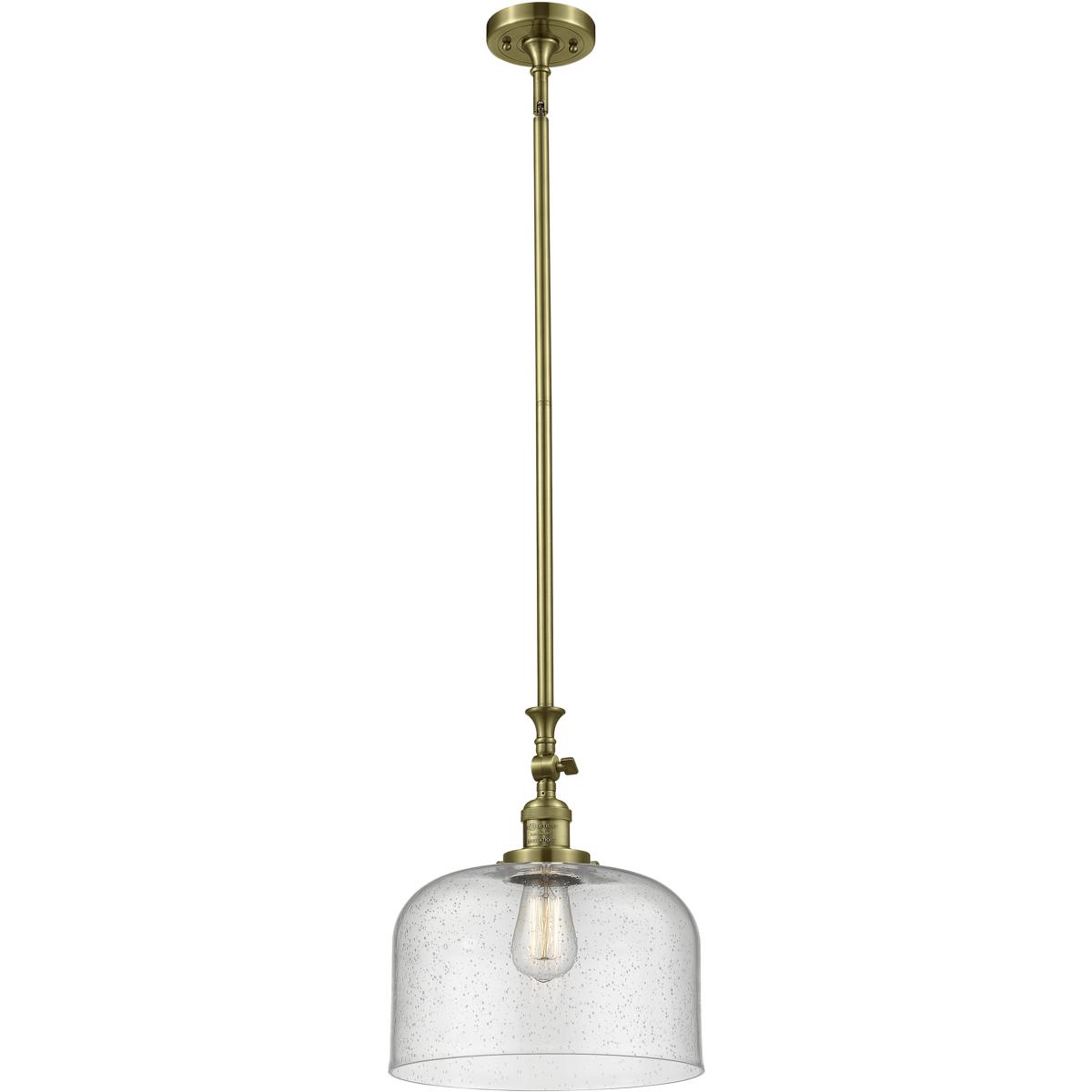 Innovations Lighting 206-AB-G74-L-LED Franklin Restoration Bell Mini Pendant Antique Brass