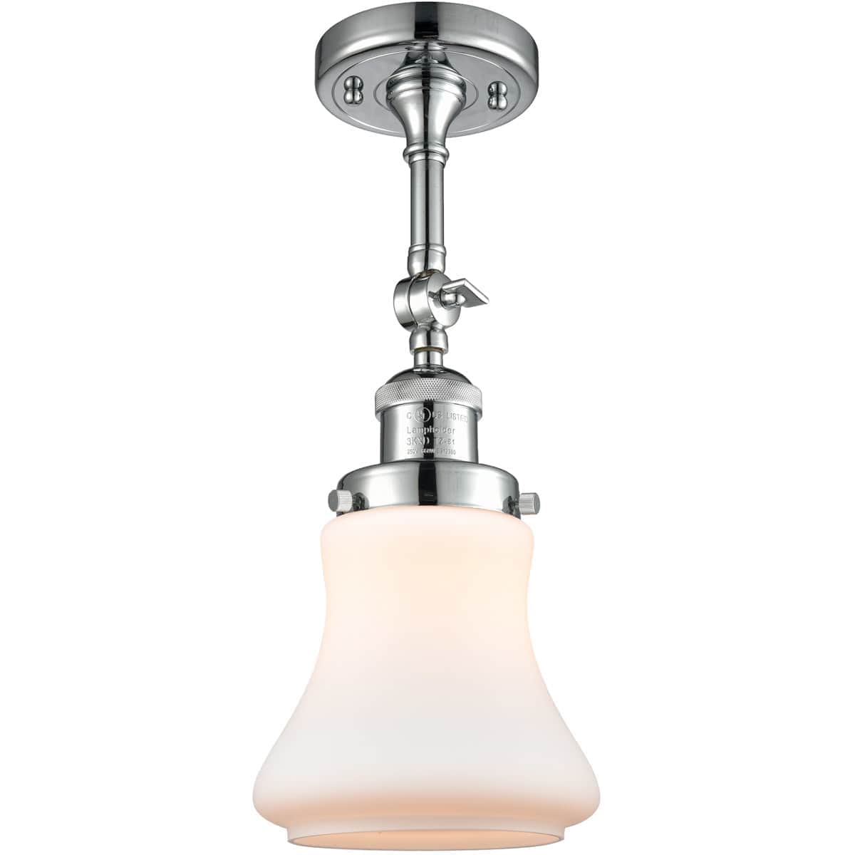 Innovations Lighting 201F-PC-G191-LED Franklin Restoration Bellmont Semi-Flush Mount Polished Chrome