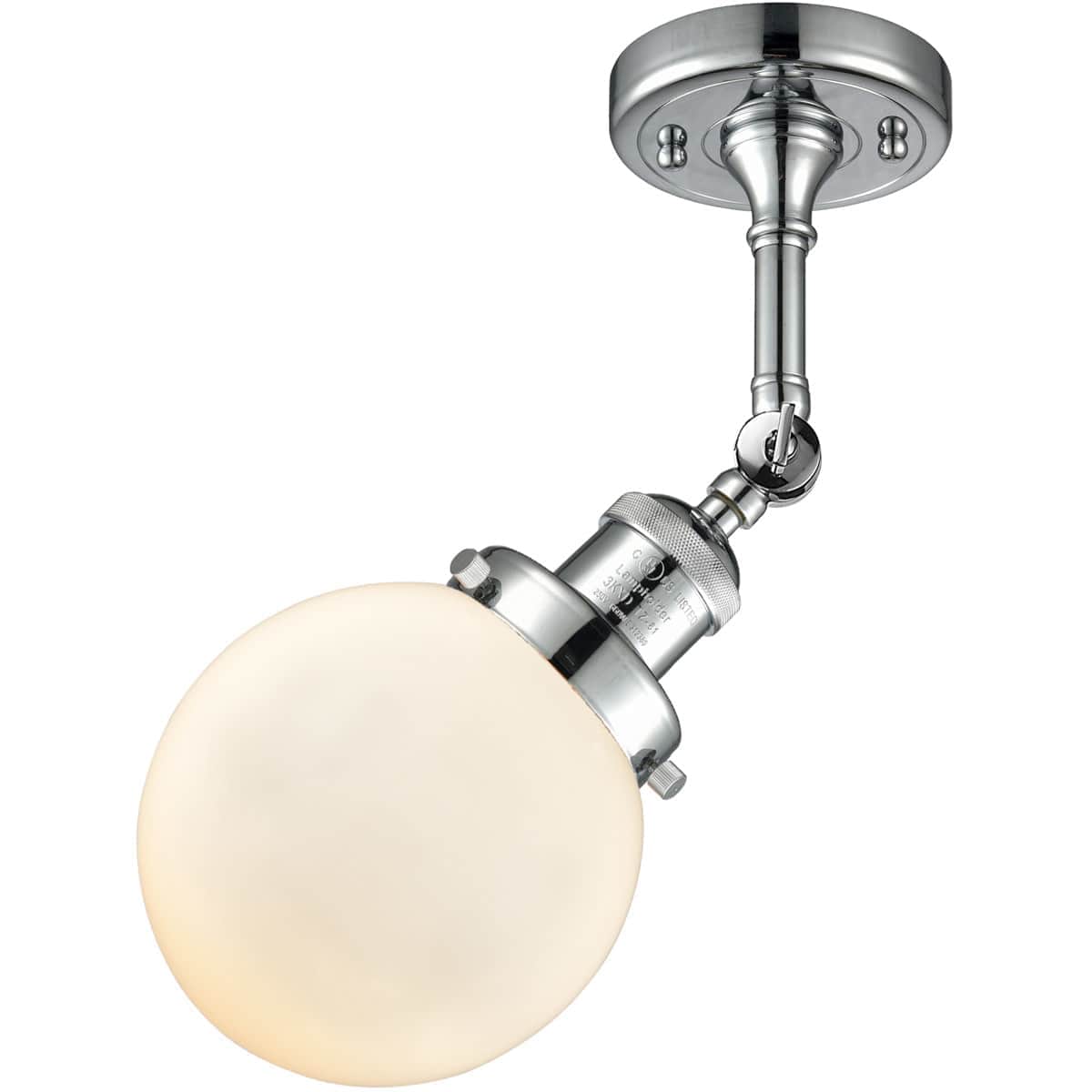 Innovations Lighting 201F-PC-G201-6-LED Franklin Restoration Beacon Semi-Flush Mount Polished Chrome