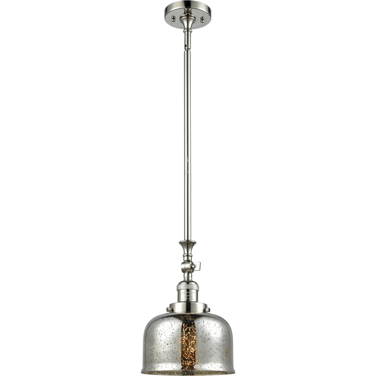 Innovations Lighting 206-PN-G78 Franklin Restoration Bell Mini Pendant Polished Nickel
