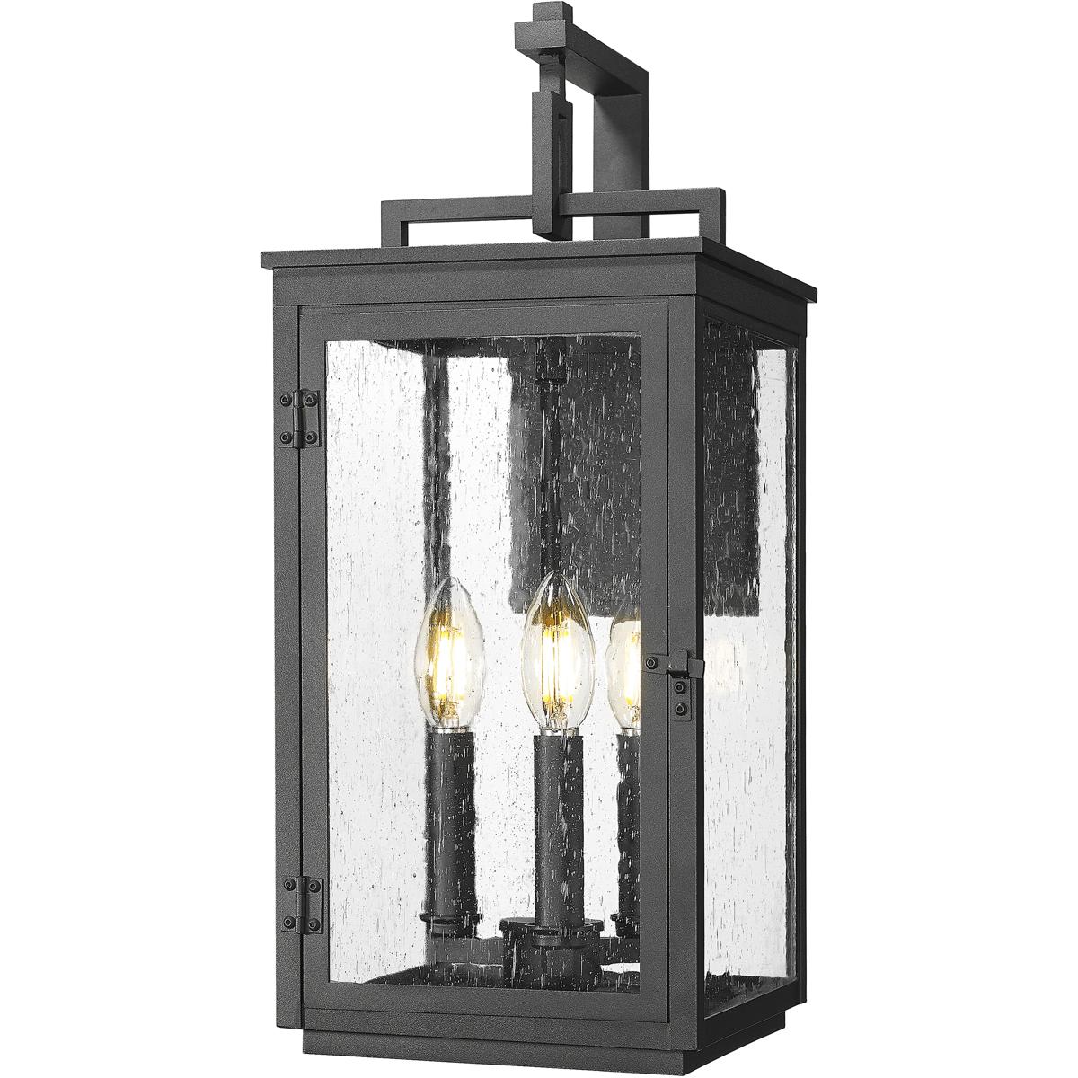 Z-Lite 5019M-BK Hartwell 3 Light 1925 inch Sand Black Outdoor Wall Light