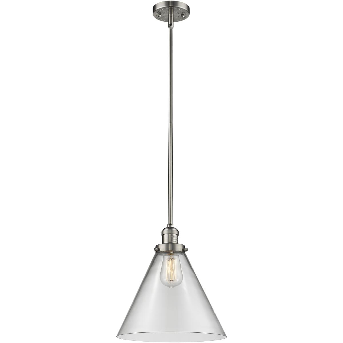 Innovations Lighting 201S-SN-G42-L-LED Franklin Restoration Cone Mini Pendant Brushed Satin Nickel