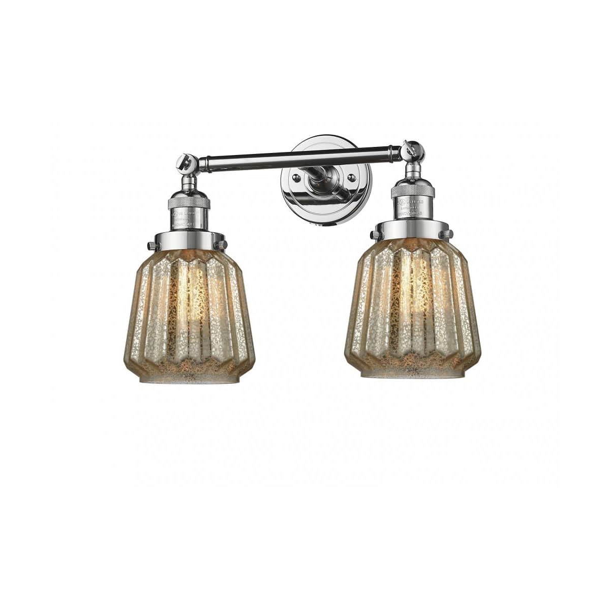 Innovations Lighting 208-PC-G146-LED Franklin Restoration Chatham Bathroom Vanity Light