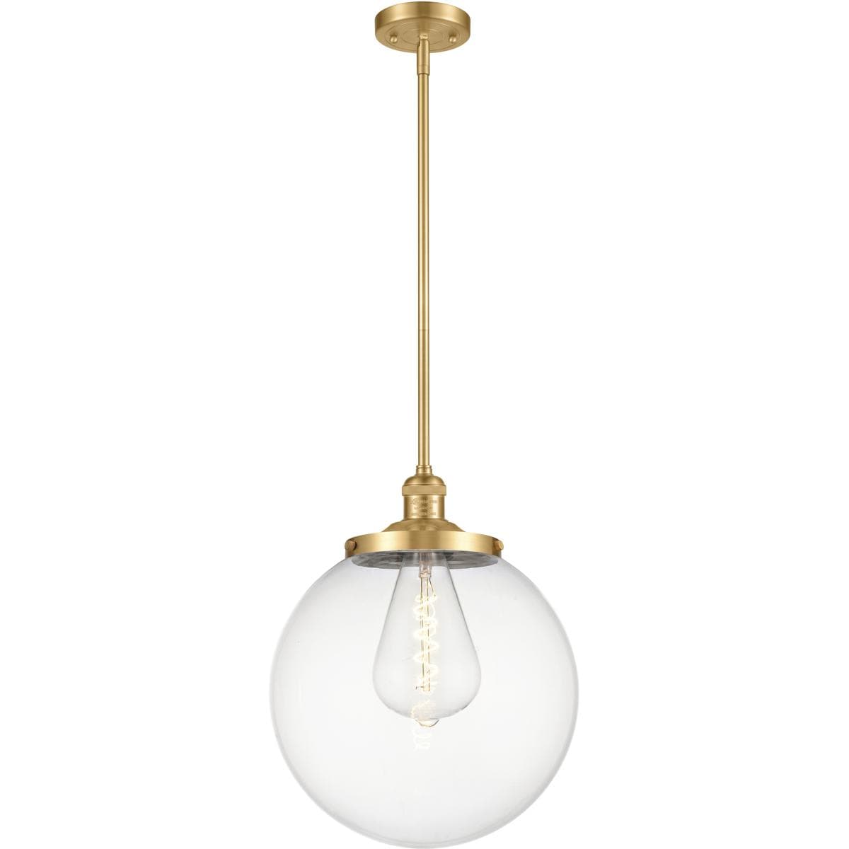 Innovations Lighting 201S-SG-G202-14-LED Franklin Restoration Beacon Pendant Satin Gold