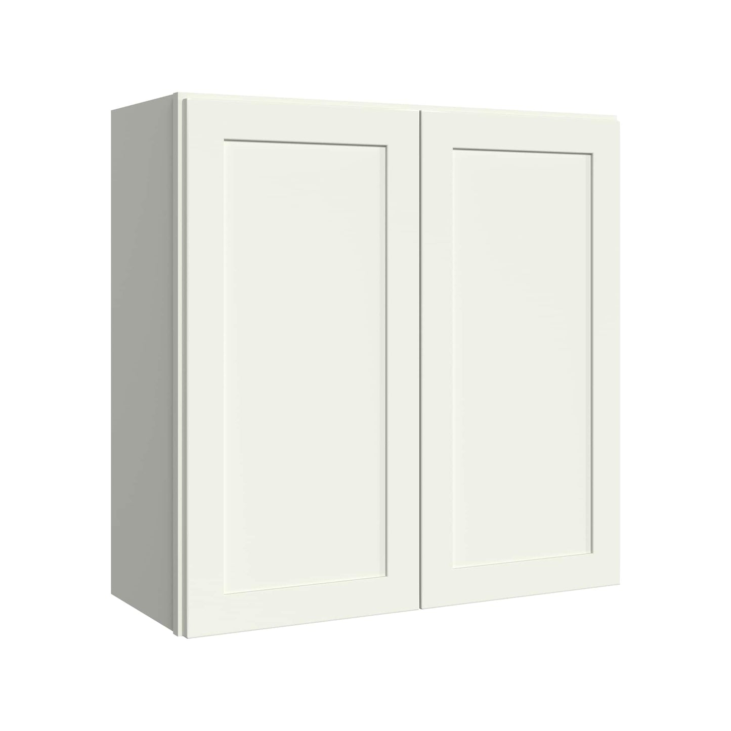 KraftMaid Momentum Deveron 30-in W x 30-in H x 12-in D Dove White Wall Fully Assembled Plywood Cabinet Recessed Panel Shaker
