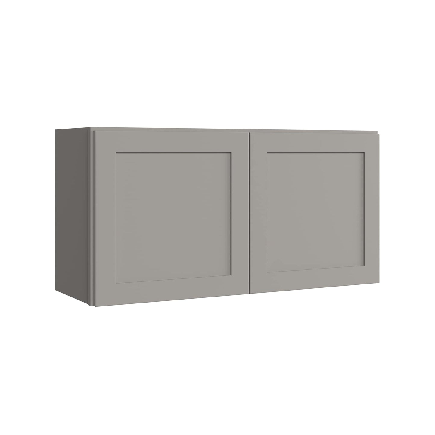 KraftMaid Momentum Deveron 36-in W x 18-in H x 12-in D Pebble Grey Wall Fully Assembled Plywood Cabinet Recessed Panel Shaker