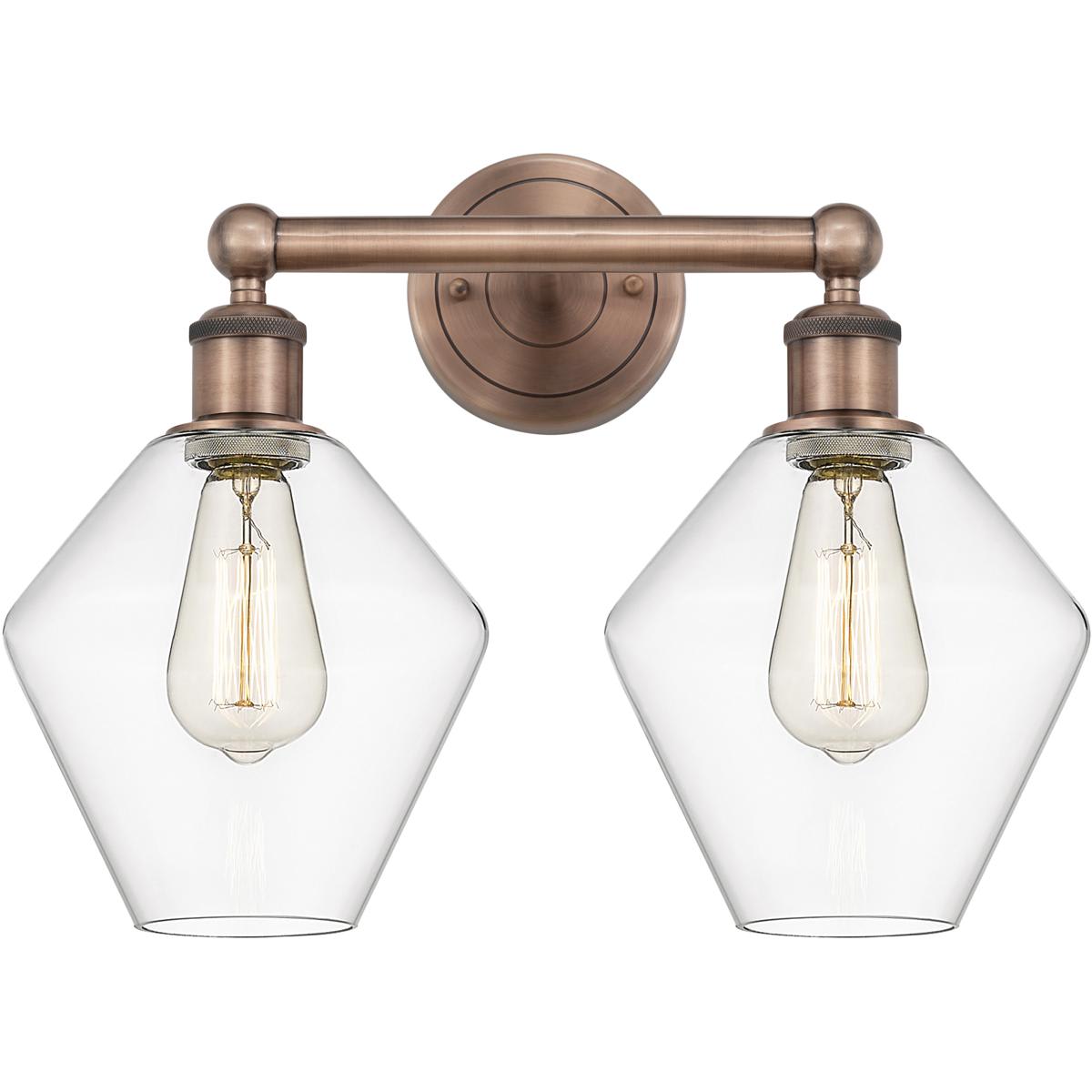 Innovations Lighting 616-2W-AC-G652-8 Cindyrella Bathroom Vanity Light Antique Copper