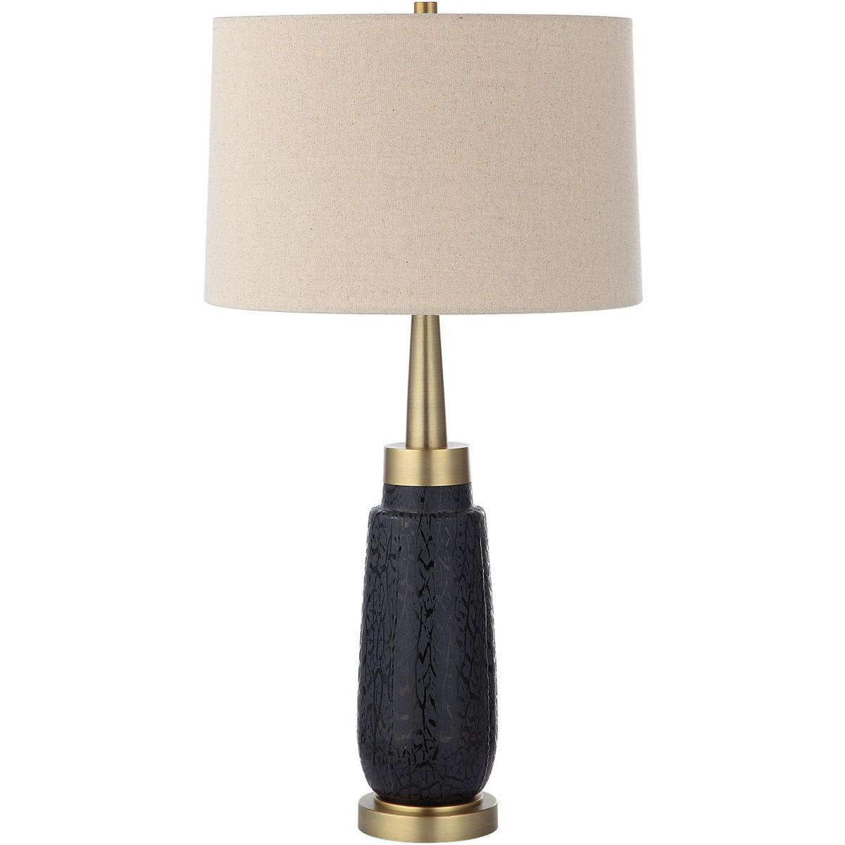Uttermost 30261 Spyglass Table Lamp Matte Black Glass and Antique Brass