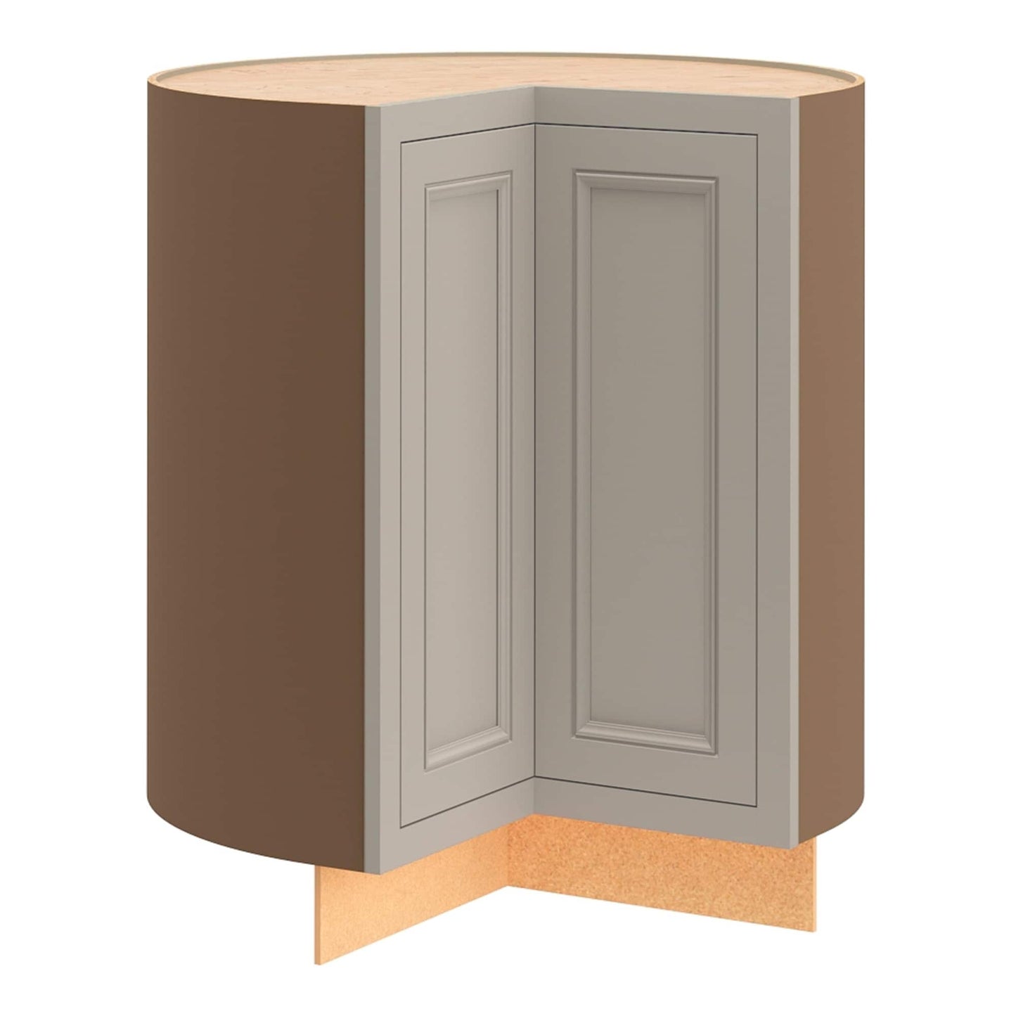 Diamond NOW Wintucket 36-in W x 35-in H x 23.75-in D Cool Gray Lazy Susan Corner Base Fully Assembled Cabinet Recessed Panel Square