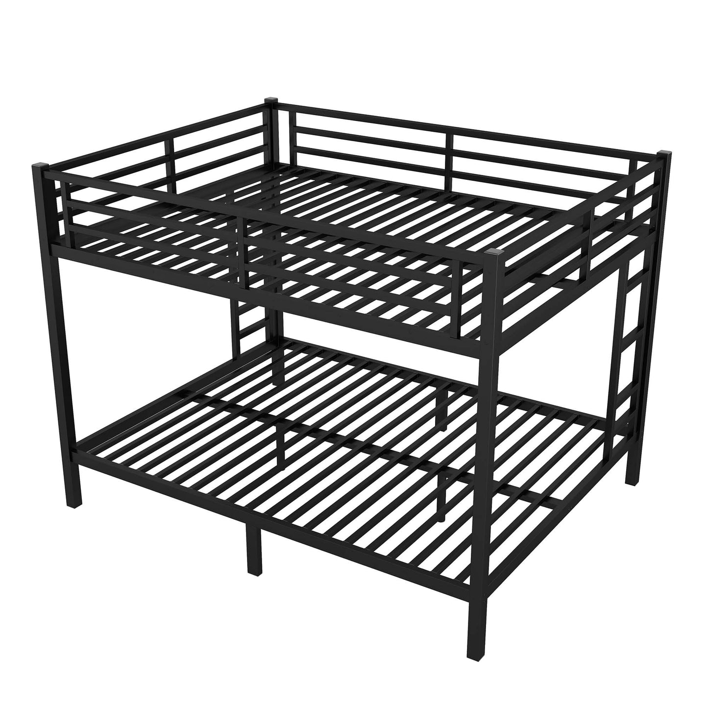 JJJ Queen Black Metal Bed Frame Storage