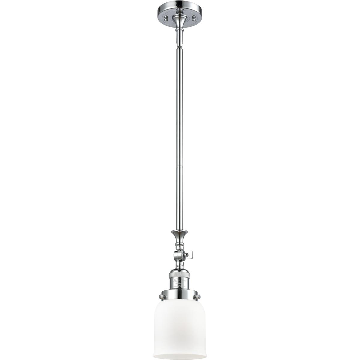 Innovations Lighting 206-PC-G51-LED Franklin Restoration Bell Mini Pendant Polished Chrome