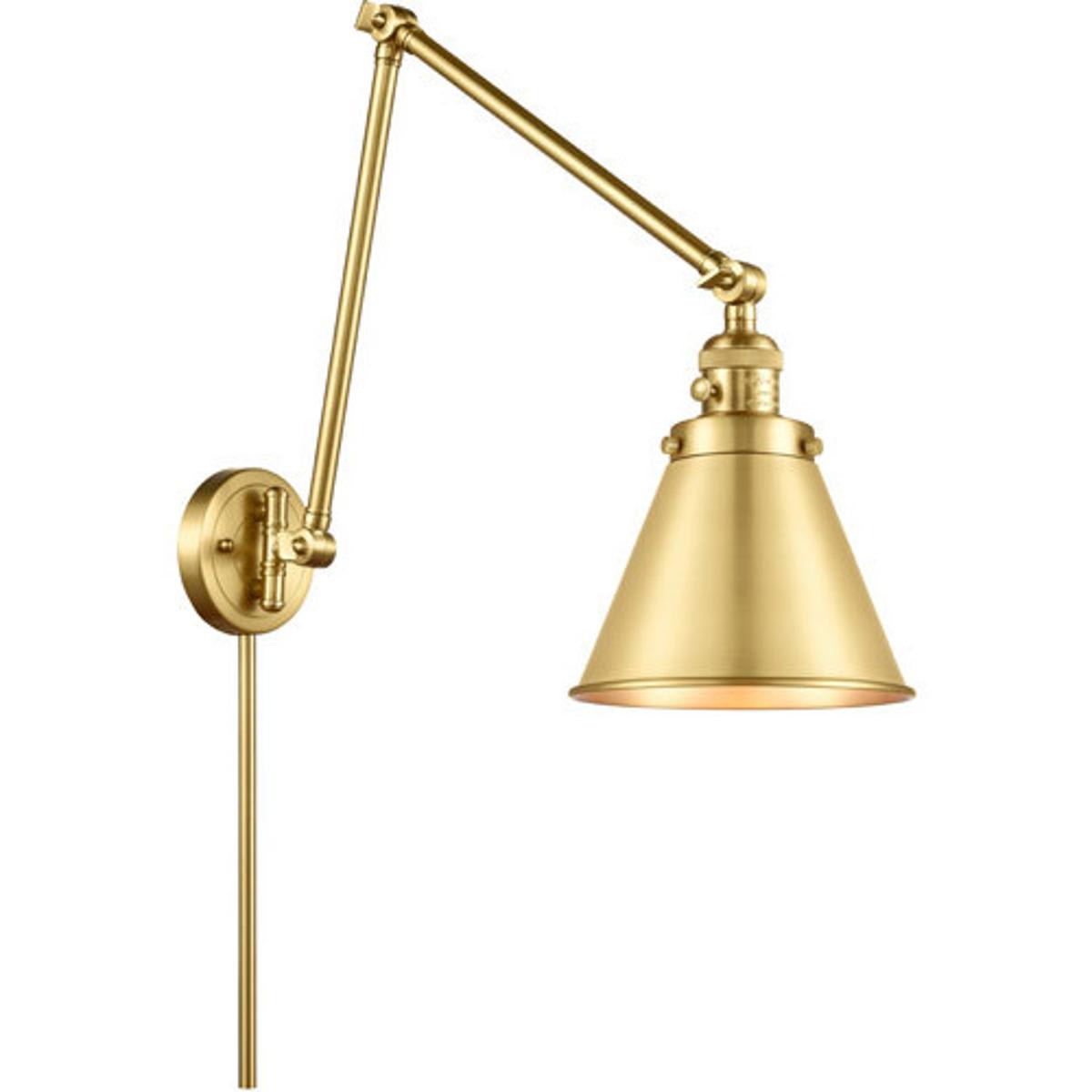 Innovations Lighting 238-SG-M13-SG-LED Appalachian 30 inch 100 watt Satin Gold Swing Arm Wall Light