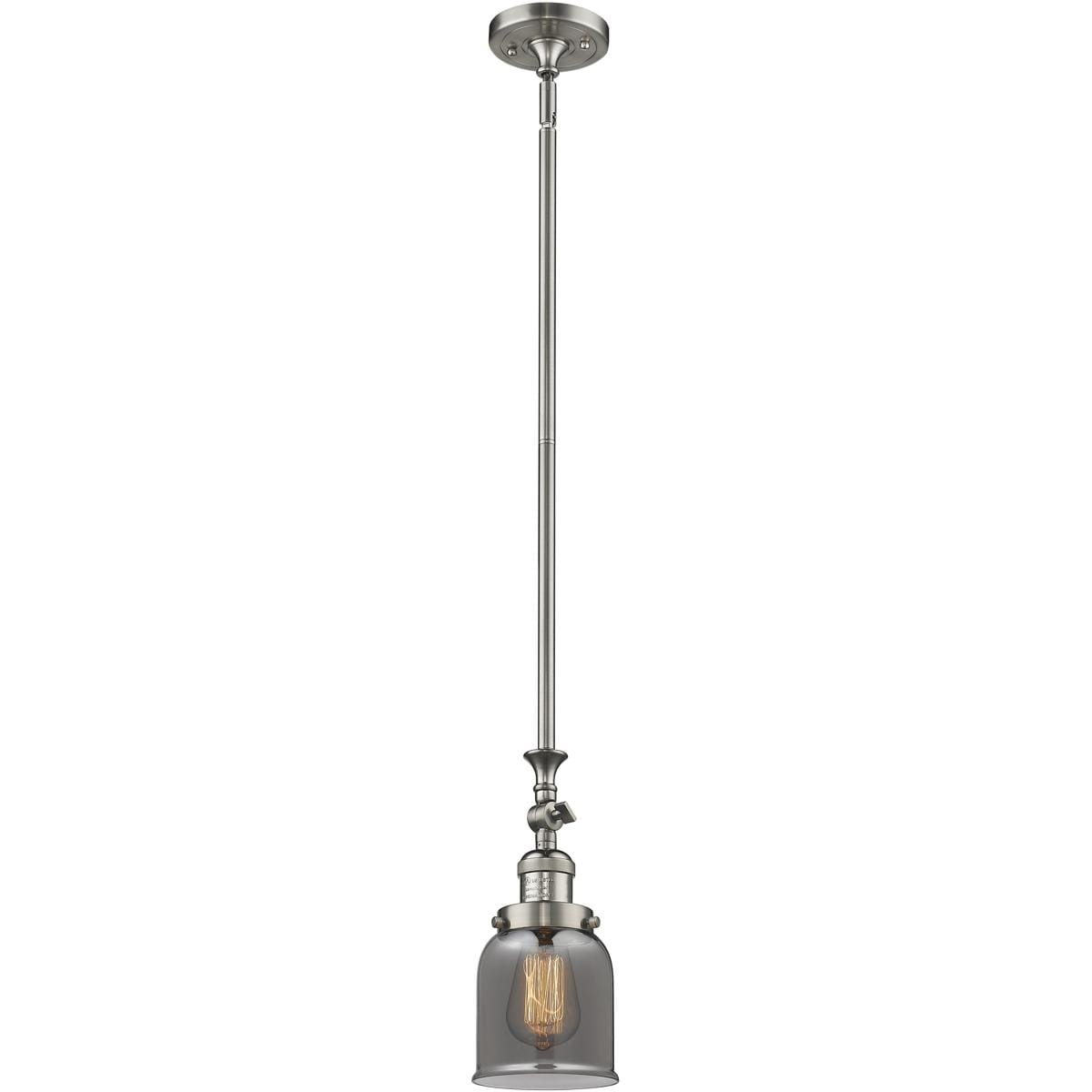 Innovations Lighting 206-SN-G53-LED Franklin Restoration Bell Mini Pendant Brushed Satin Nickel