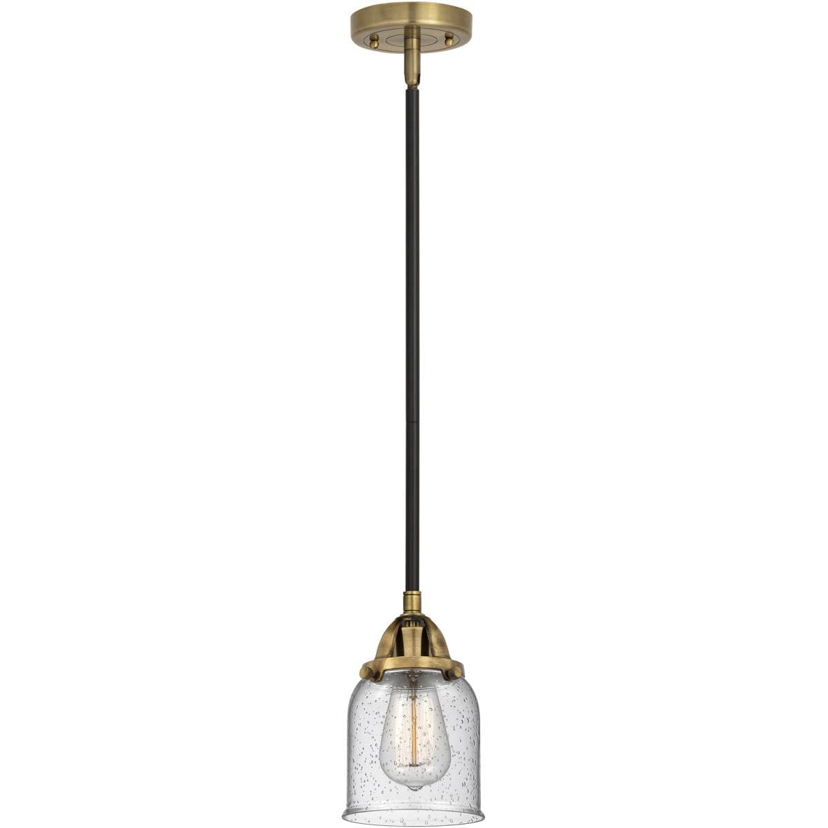 Innovations Lighting 288-1S-BAB-G54-LED Nouveau 2 Bell Mini Pendant Black Antique Brass
