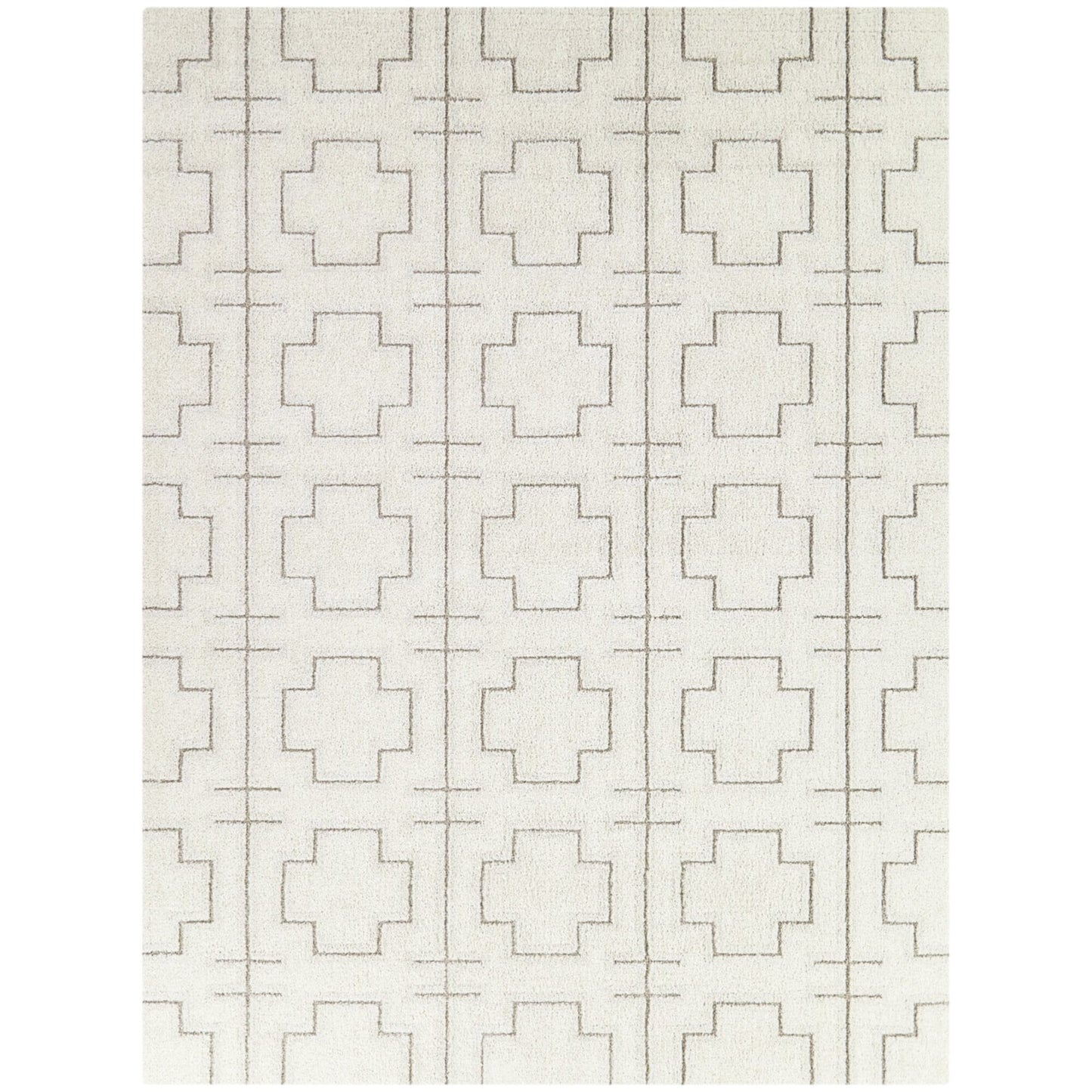 Balta Sumner 8 x 10 (ft) Tufted Polyester Cream Rectangular Indoor Geometric Mid-Century Modern Spot Clean Only Pet Friendly Area rug