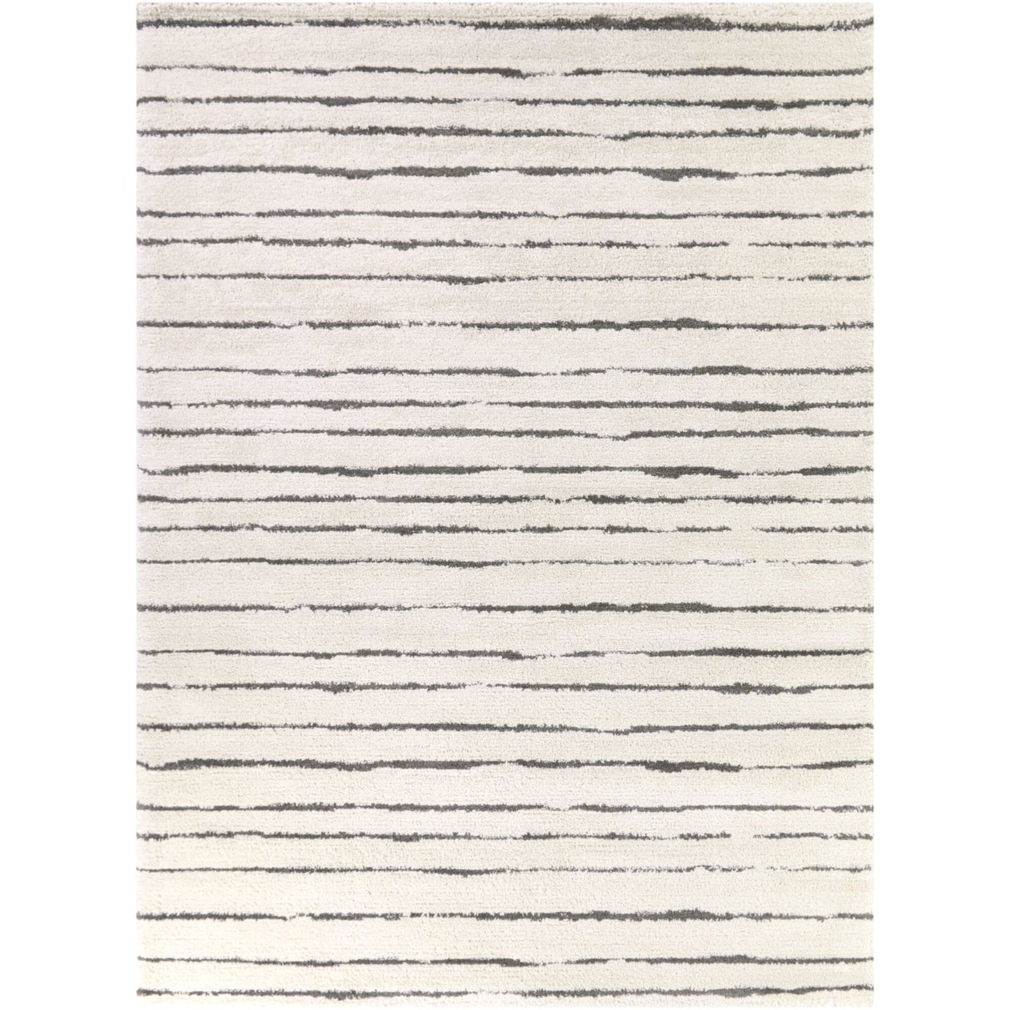 Balta Bishop 8 x 10 (ft) Tufted Polypropylene Cream/Grey Rectangular Indoor Stripe Mid-Century Modern Spot Clean Only Pet Friendly Area rug