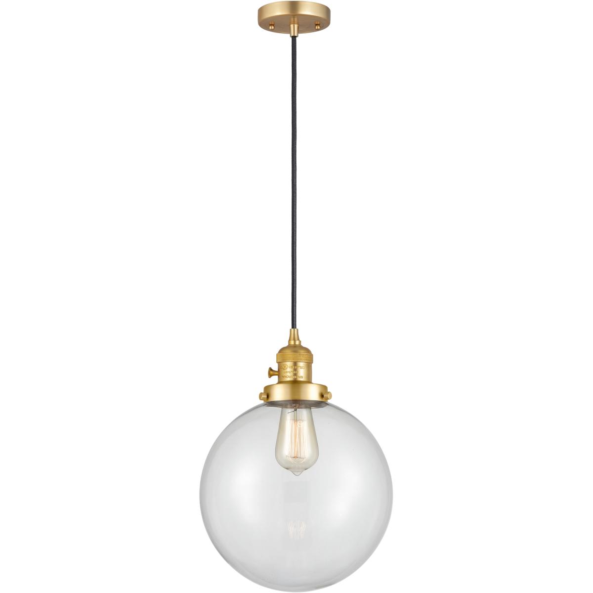 Innovations Lighting 201CSW-SG-G202-10 Franklin Restoration Beacon Mini Pendant Satin Gold