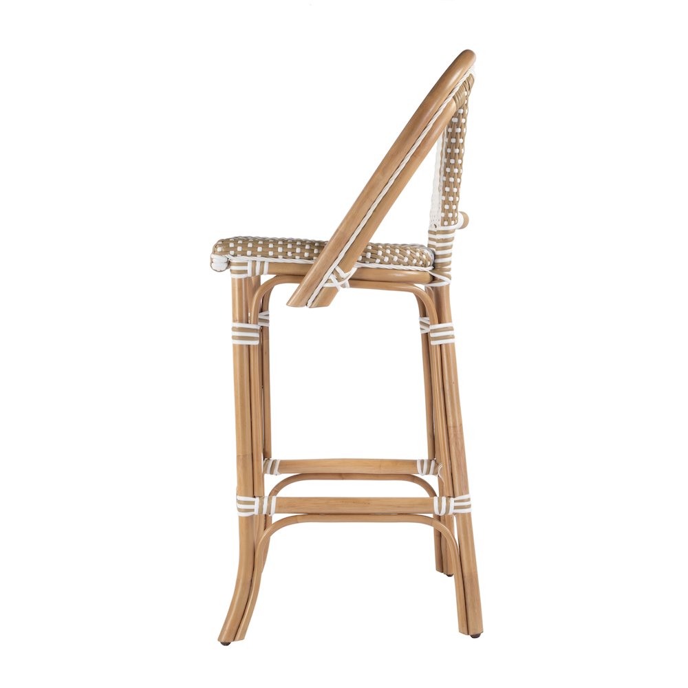 Butler Specialty Lila Rattan 28 in. Seat Height Bar Stool with Back and Footrest
