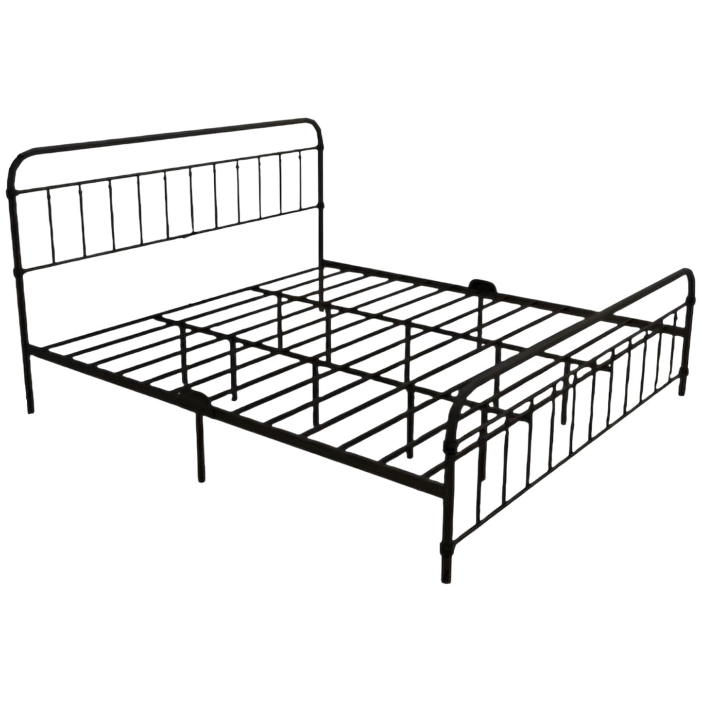 Slickblue Black Twin/ Queen/ King- Metal Platform Bed with Rounded Headboard and Footboard Stainless Steel Frame for Bedroom - Mattress Sheets and Pillow Not Included