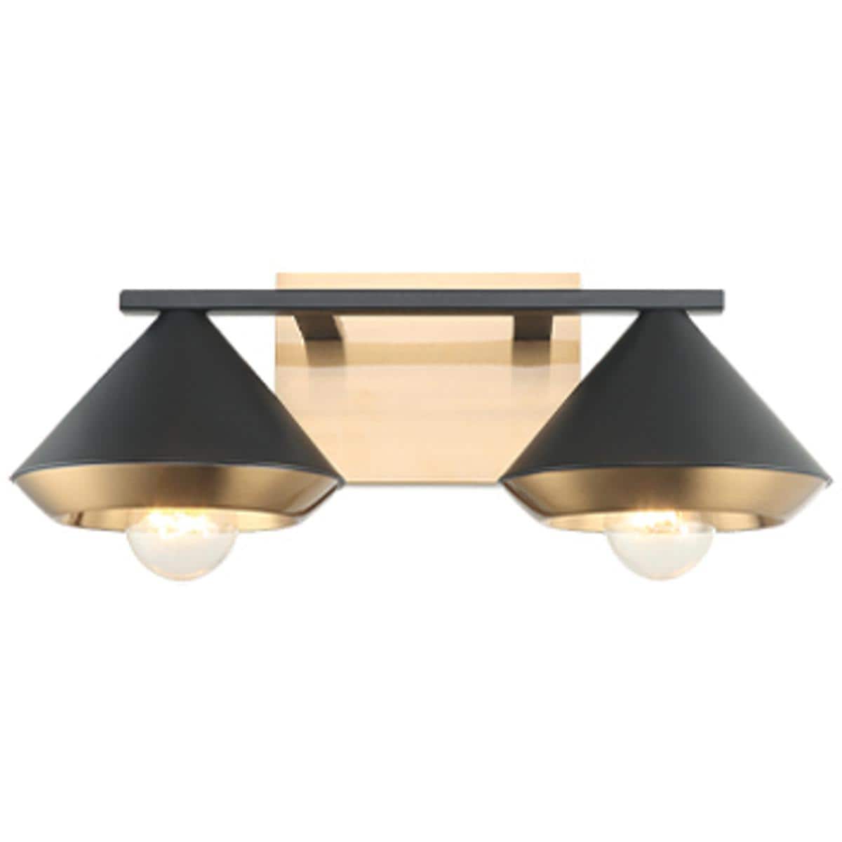Matteo Lighting S06802MBAG Velax Wall Sconce Wall Light in Matte Black and Aged Gold Brass