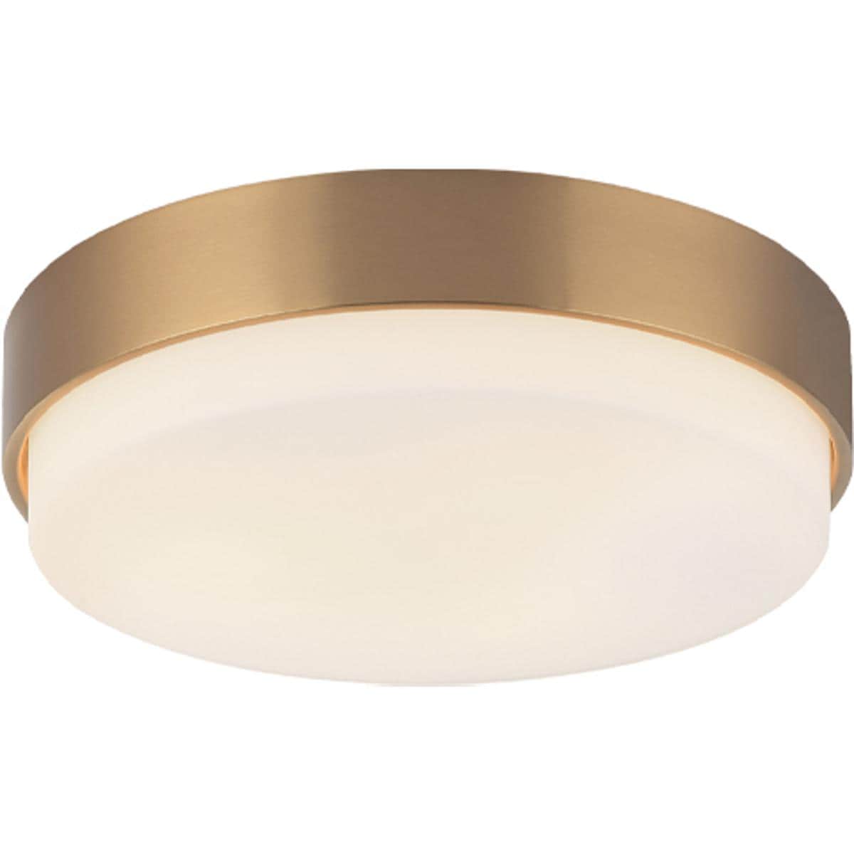 Matteo Lighting M13203AG Quintz LED 145 inch Aged Gold Brass Flush Mount Ceiling Light