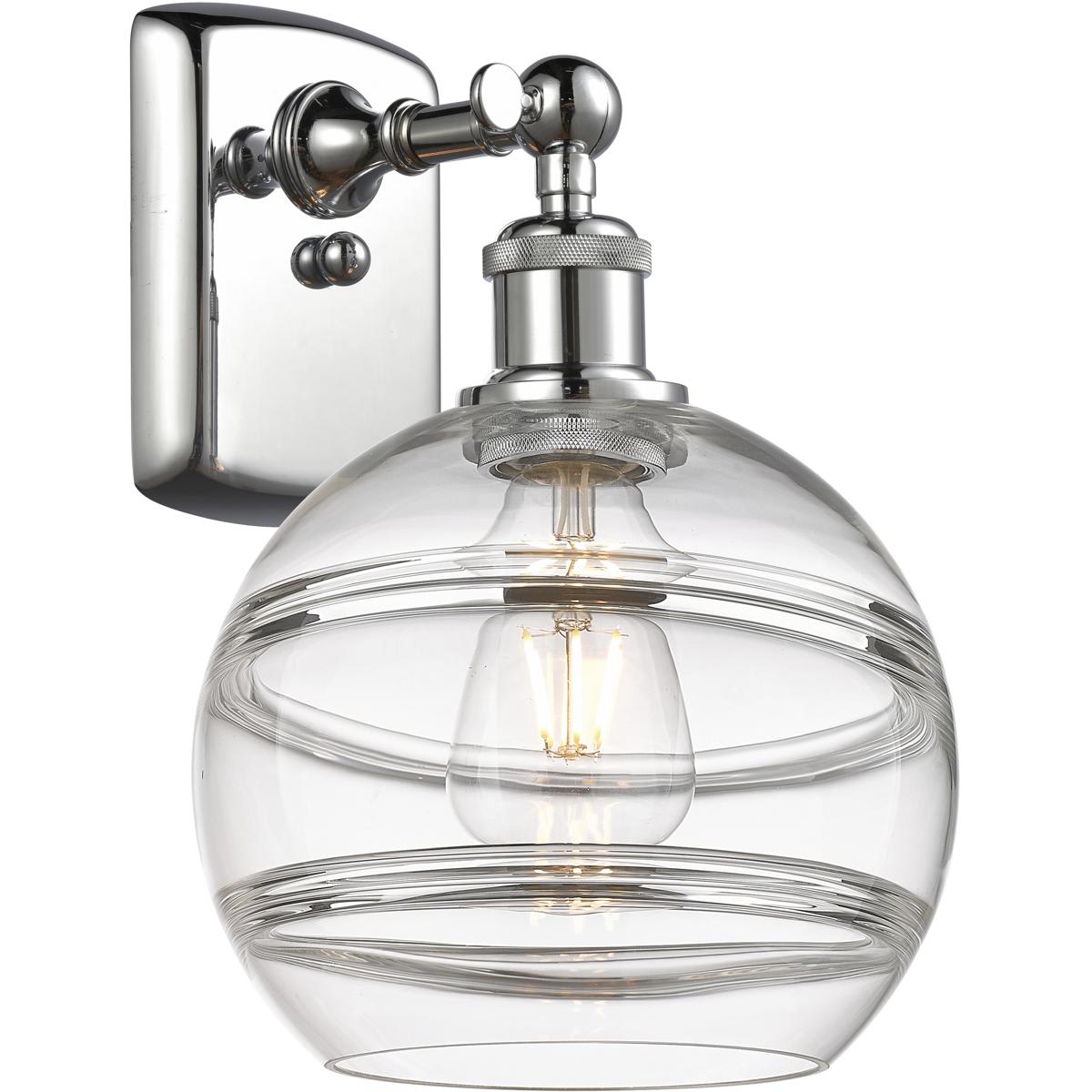 Innovations Lighting 516-1W-PC-G556-8CL Ballston Rochester Wall Sconce Polished Chrome