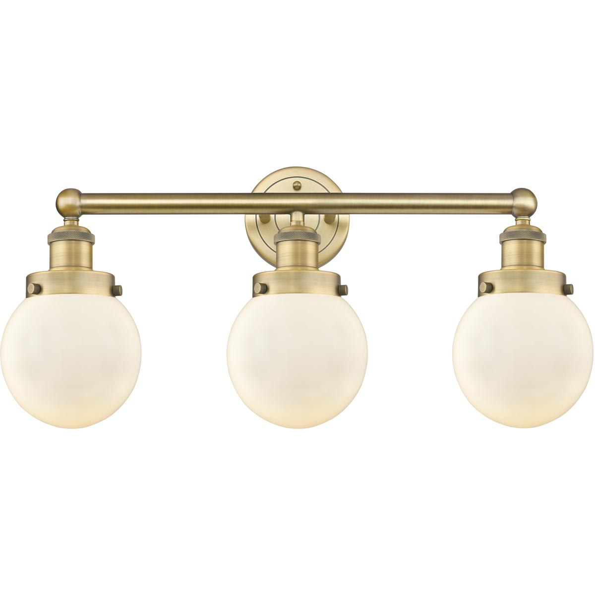 Innovations Lighting 616-3W-BB-G201-6 Beacon Bathroom Vanity Light Brushed Brass