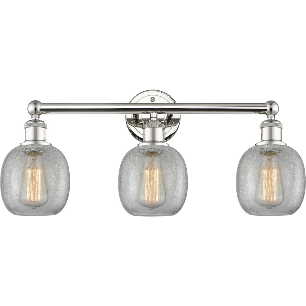 Innovations Lighting 616-3W-PN-G105 Belfast Bathroom Vanity Light Polished Nickel