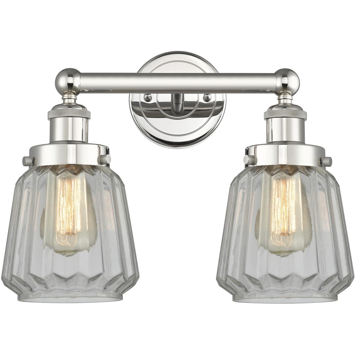Innovations Lighting 616-2W-PN-G142 Chatham Bathroom Vanity Light Polished Nickel