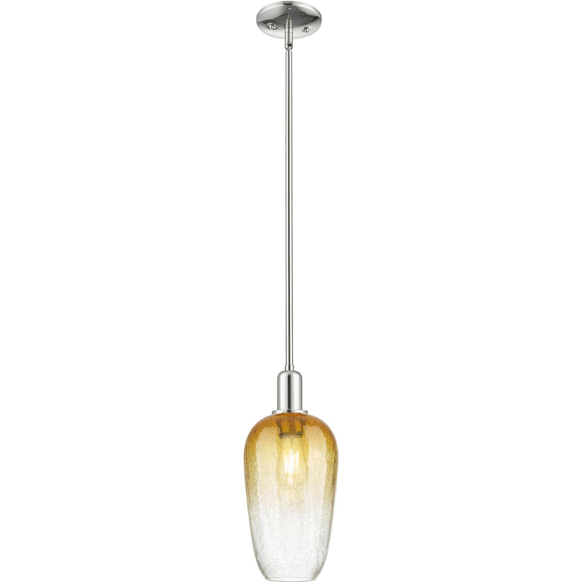 Innovations Lighting 716-1S-PN-G484-7AM Downtown Urban Brookhaven Flute Mini Pendant Polished Nickel