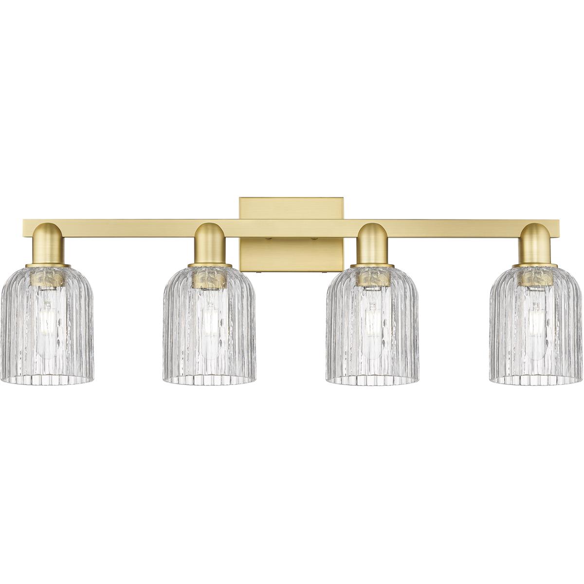 Innovations Lighting 716-4W-SG-G559-5CL Bridal Veil Bathroom Vanity Light Satin Gold