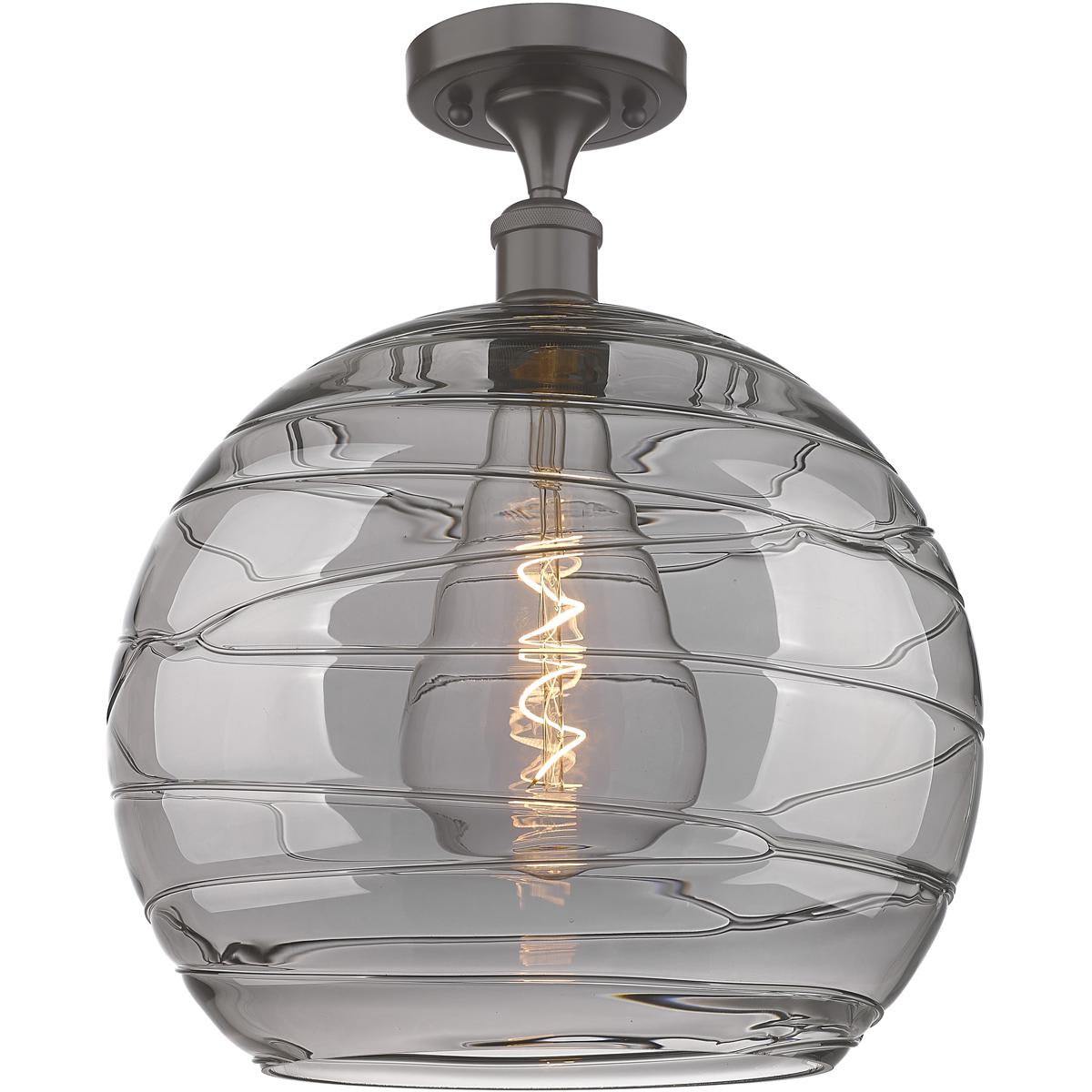 Innovations Lighting 516-1C-OB-G1213-14SM Ballston Athens Deco Swirl Semi-Flush Mount