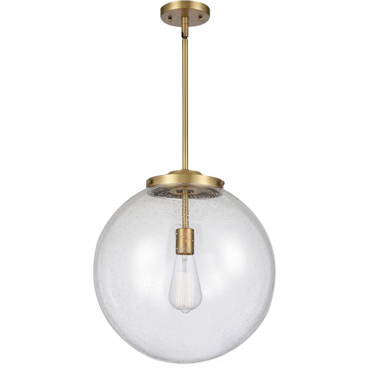Innovations Lighting 221-1S-BB-G204-16-LED Franklin Restoration Beacon Pendant Brushed Brass