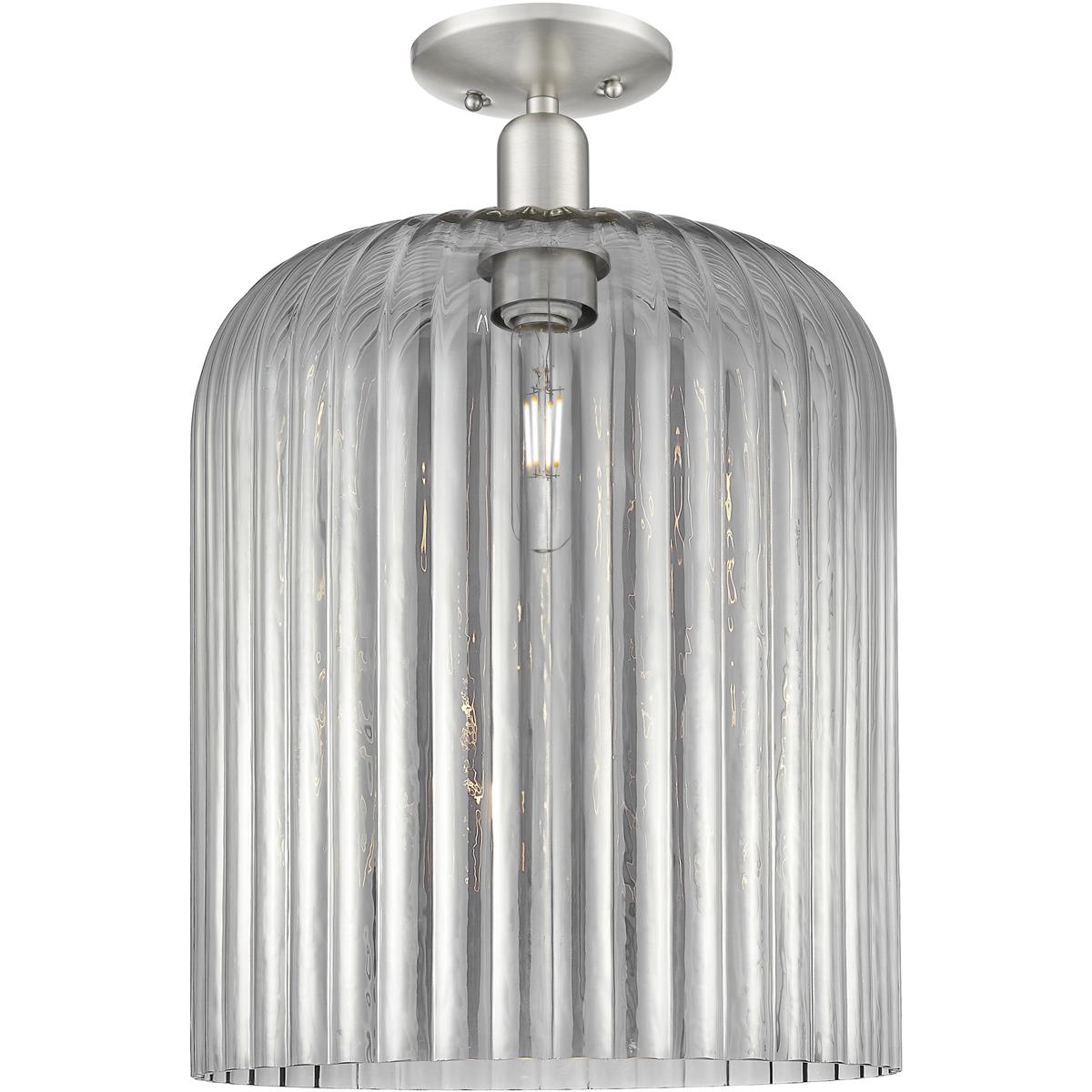 Innovations Lighting 716-1C-SN-G559-12SM Bridal Veil Semi-Flush Mount Brushed Satin Nickel