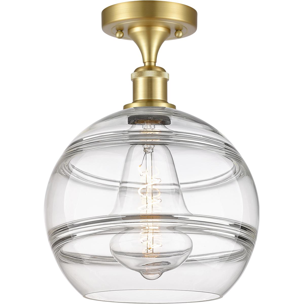 Innovations Lighting 516-1C-SG-G556-10CL Ballston Rochester Semi-Flush Mount Satin Gold