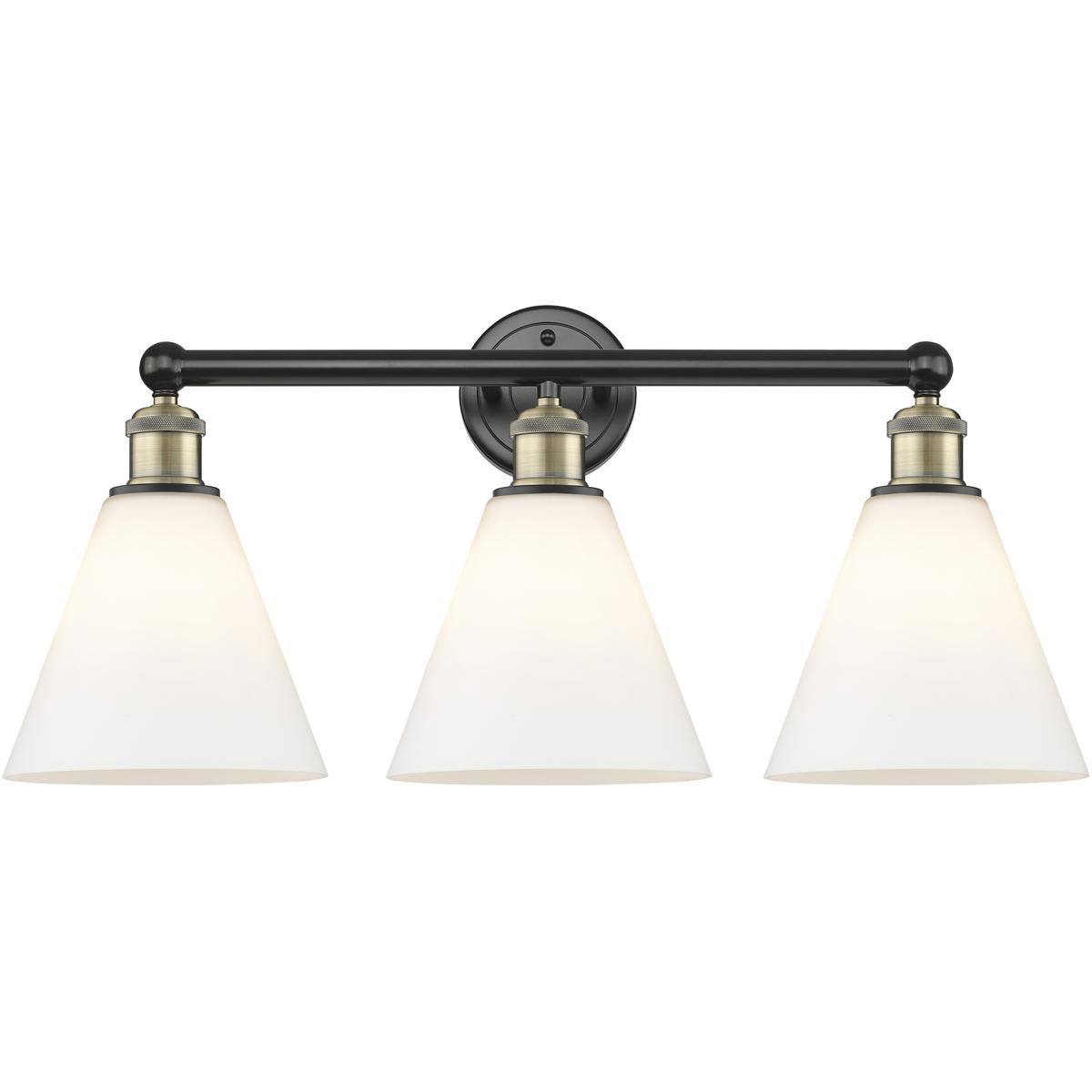 Innovations Lighting 616-3W-BAB-GBC-81 Berkshire Bathroom Vanity Light Black Antique Brass