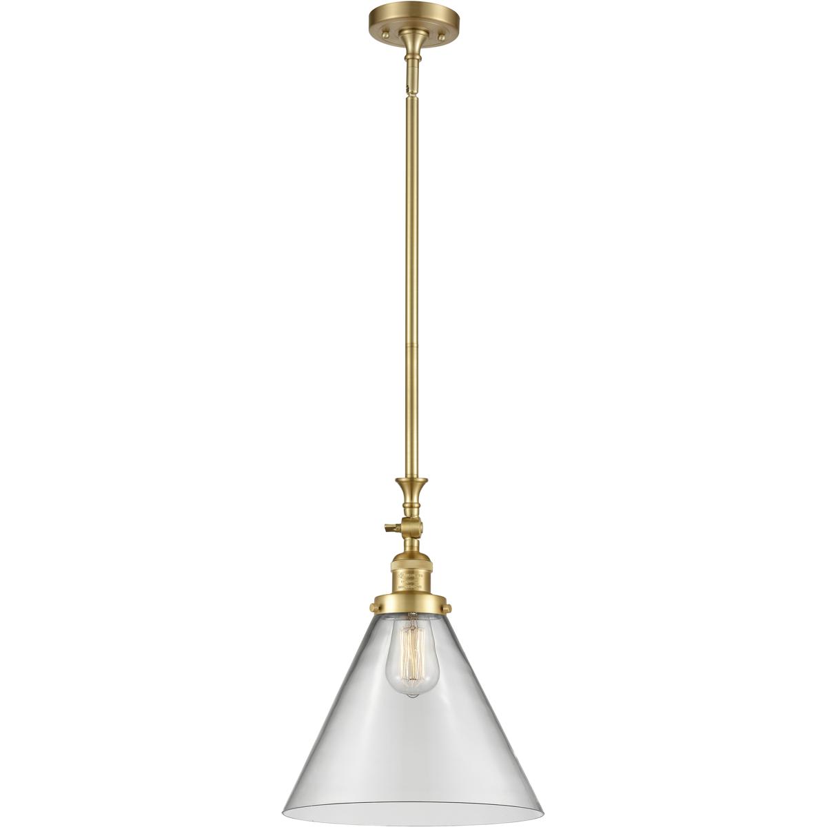Innovations Lighting 206-SG-G42-L-LED Franklin Restoration Cone Mini Pendant Satin Gold