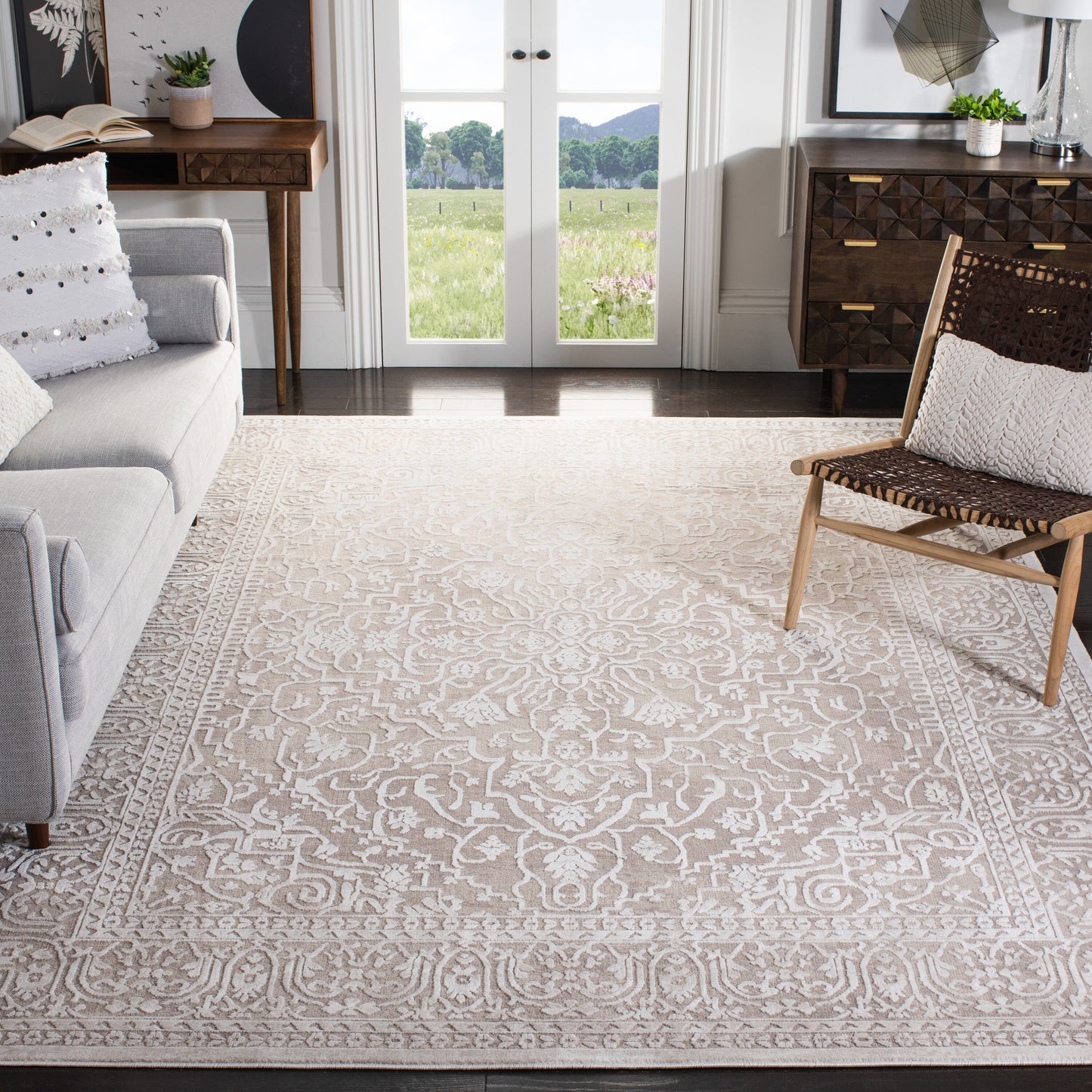 Safavieh Reflection 670A Beige Cream Traditional Large Rectangle 10ft x 14ft Rug